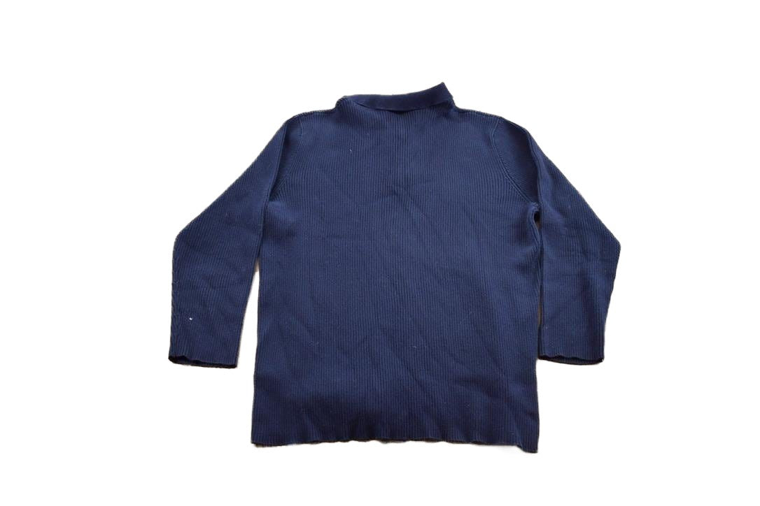 Proper Vintage Clothing > Women's Clothing > Hoodies & Sweatshirts > Sweatshirts Vintage 1990's Lauren Ralph Lauren Knitted Sweater / Vintage / Pattern Sweater / Collared / Pullover Sweatshirt / Quarter Button