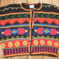 Proper Vintage Clothing > Women's Clothing > Hoodies & Sweatshirts > Sweatshirts Vintage 1990s Gantos Button Up Knit Sweater / Vintage Cardigan / Pattern Sweater / Abstract Sweater