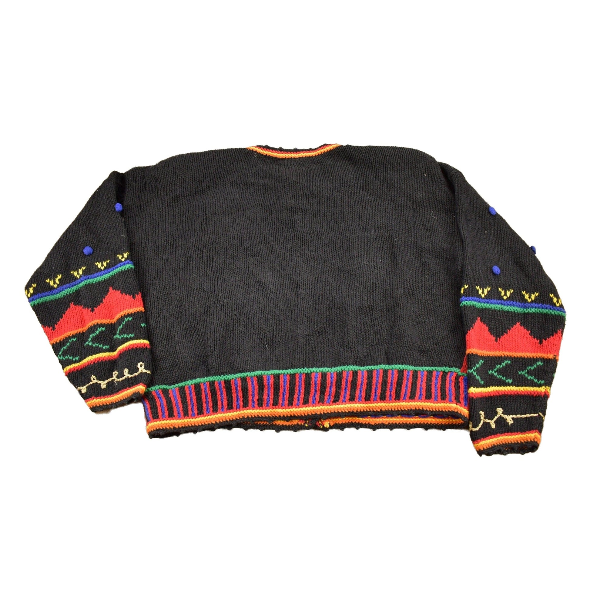 Proper Vintage Clothing > Women's Clothing > Hoodies & Sweatshirts > Sweatshirts Vintage 1990s Gantos Button Up Knit Sweater / Vintage Cardigan / Pattern Sweater / Abstract Sweater