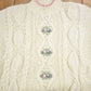 Proper Vintage Clothing > Women's Clothing > Sweaters > Cardigans Vintage 1980s Maggie Lawrence Floral Knitted Sweater / Vintage 80s Pattern Sweater / Cut N Sew
