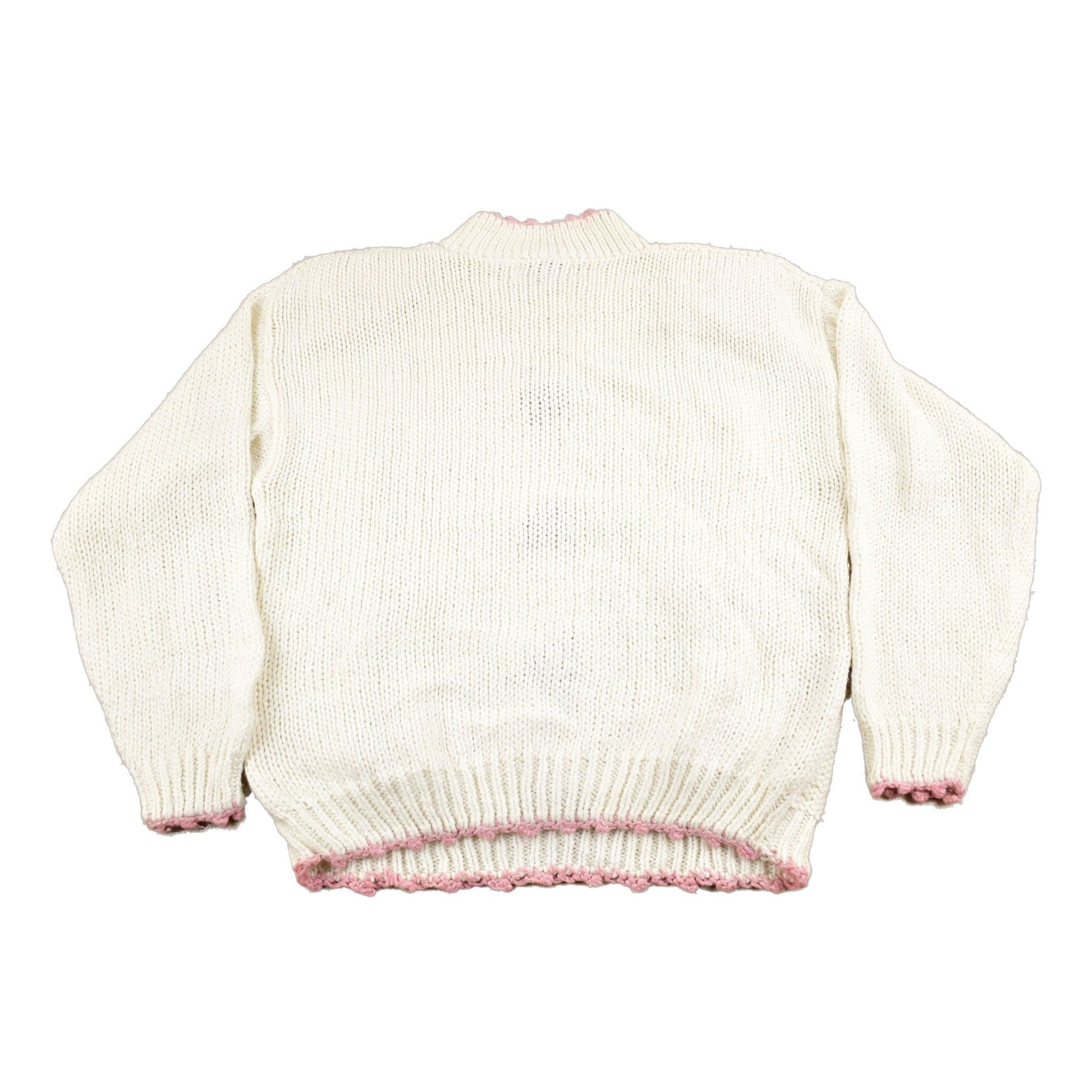 Proper Vintage Clothing > Women's Clothing > Sweaters > Cardigans Vintage 1980s Maggie Lawrence Floral Knitted Sweater / Vintage 80s Pattern Sweater / Cut N Sew