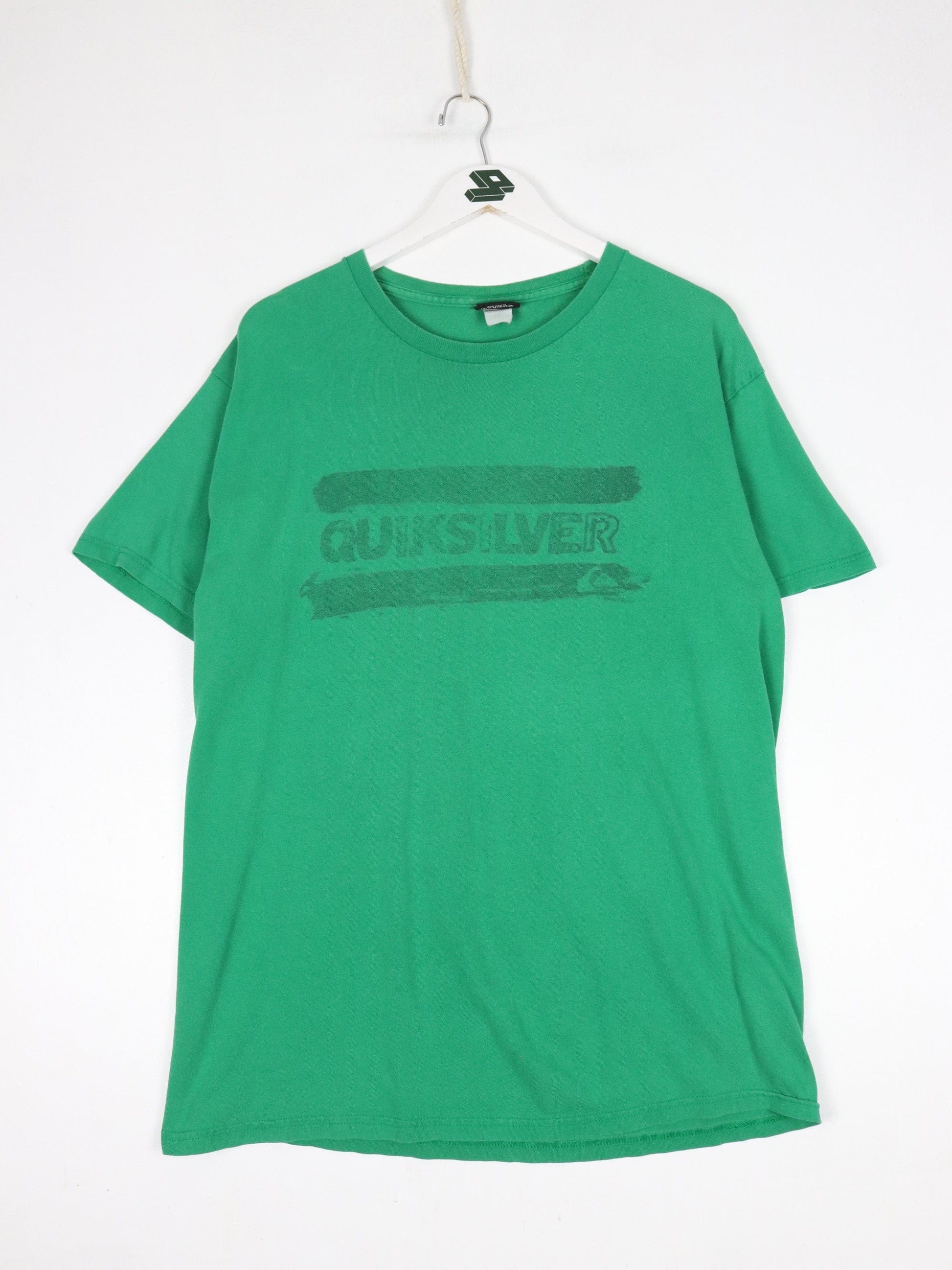 Quiksilver T Shirt Mens Large Green Surf from propervintagecanada