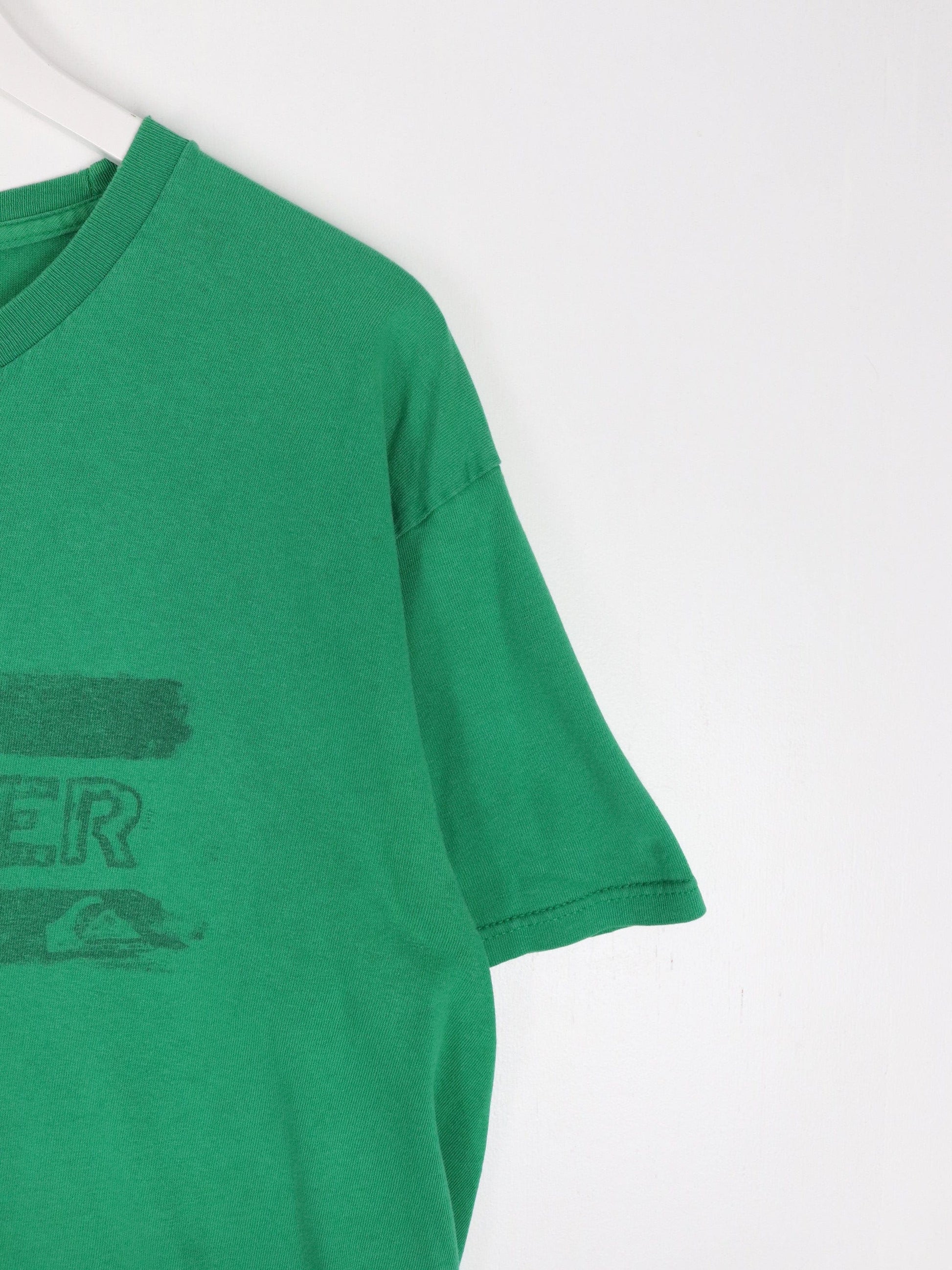 Quiksilver T Shirt Mens Large Green Surf from propervintagecanada