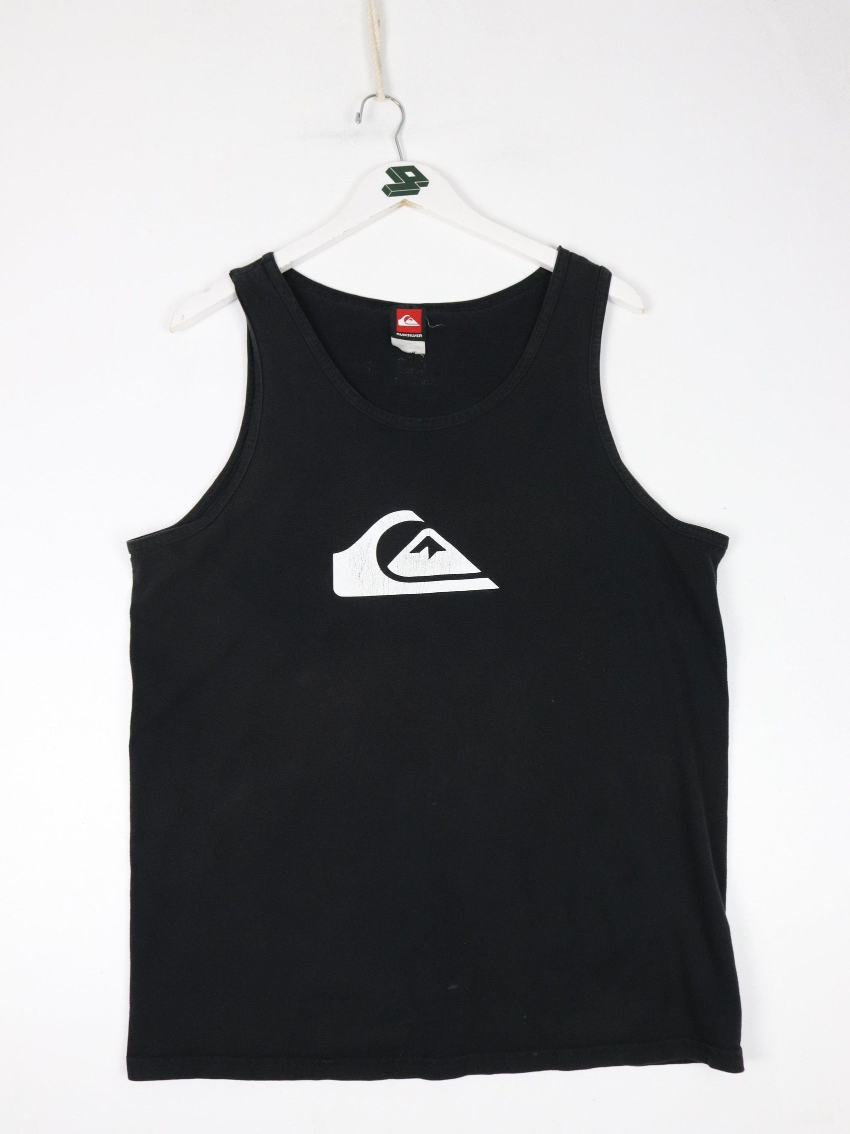Quiksilver Tank Top Mens Large Black Tank Top Surfing
