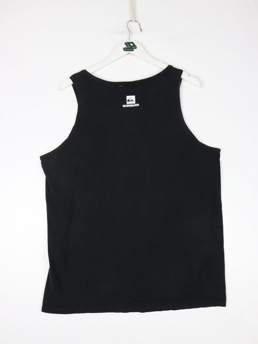 Quiksilver Tank Top Mens Large Black Tank Top Surfing