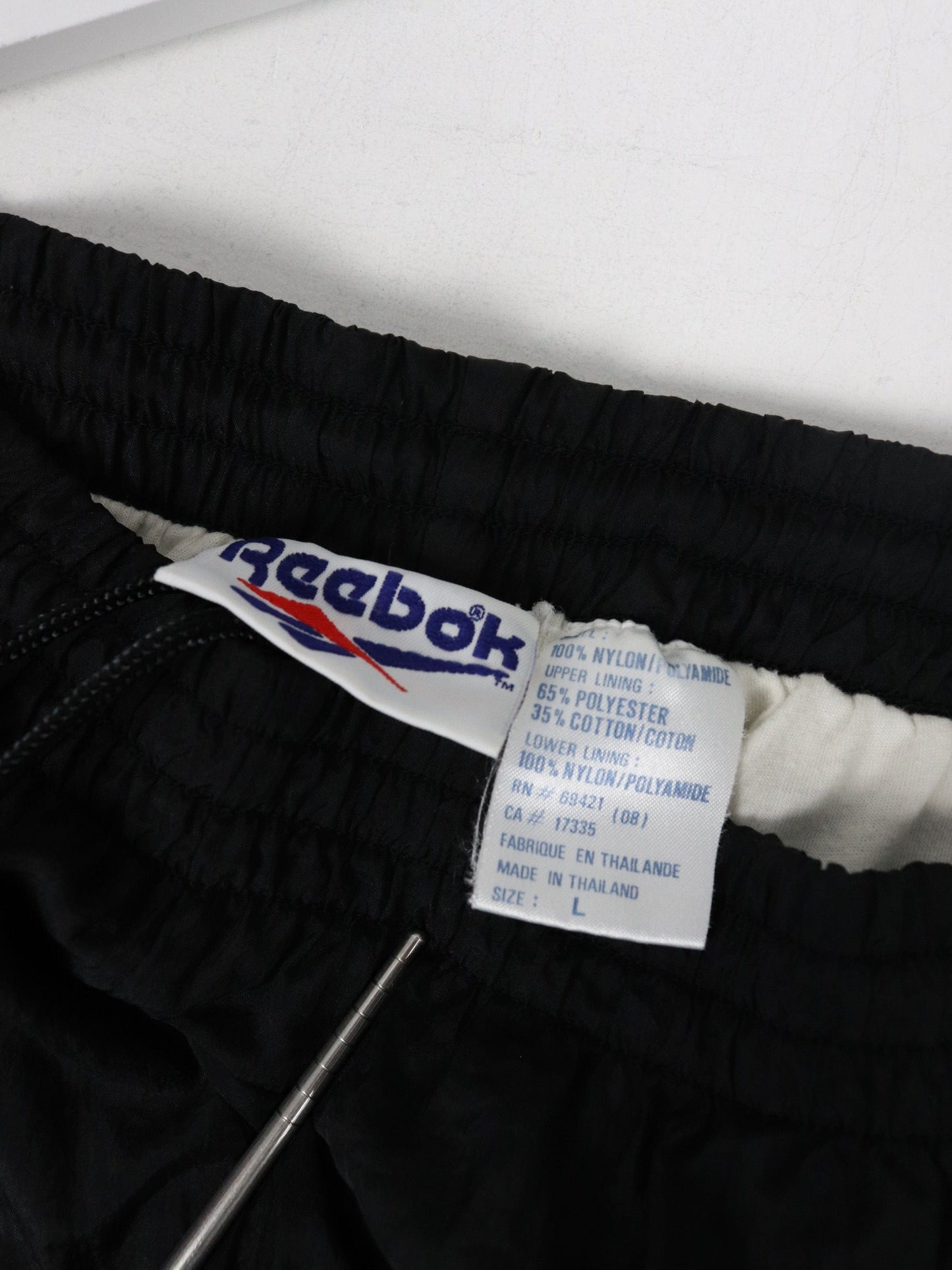 Reebok Trackpants Vintage Reebok Pants Mens Large Black Track Athletic Lined