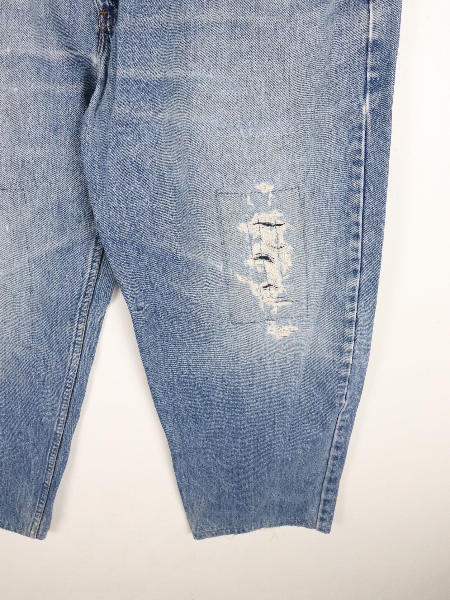 RG Browns Denim Jeans Mens 35 x 28 Blue Distressed