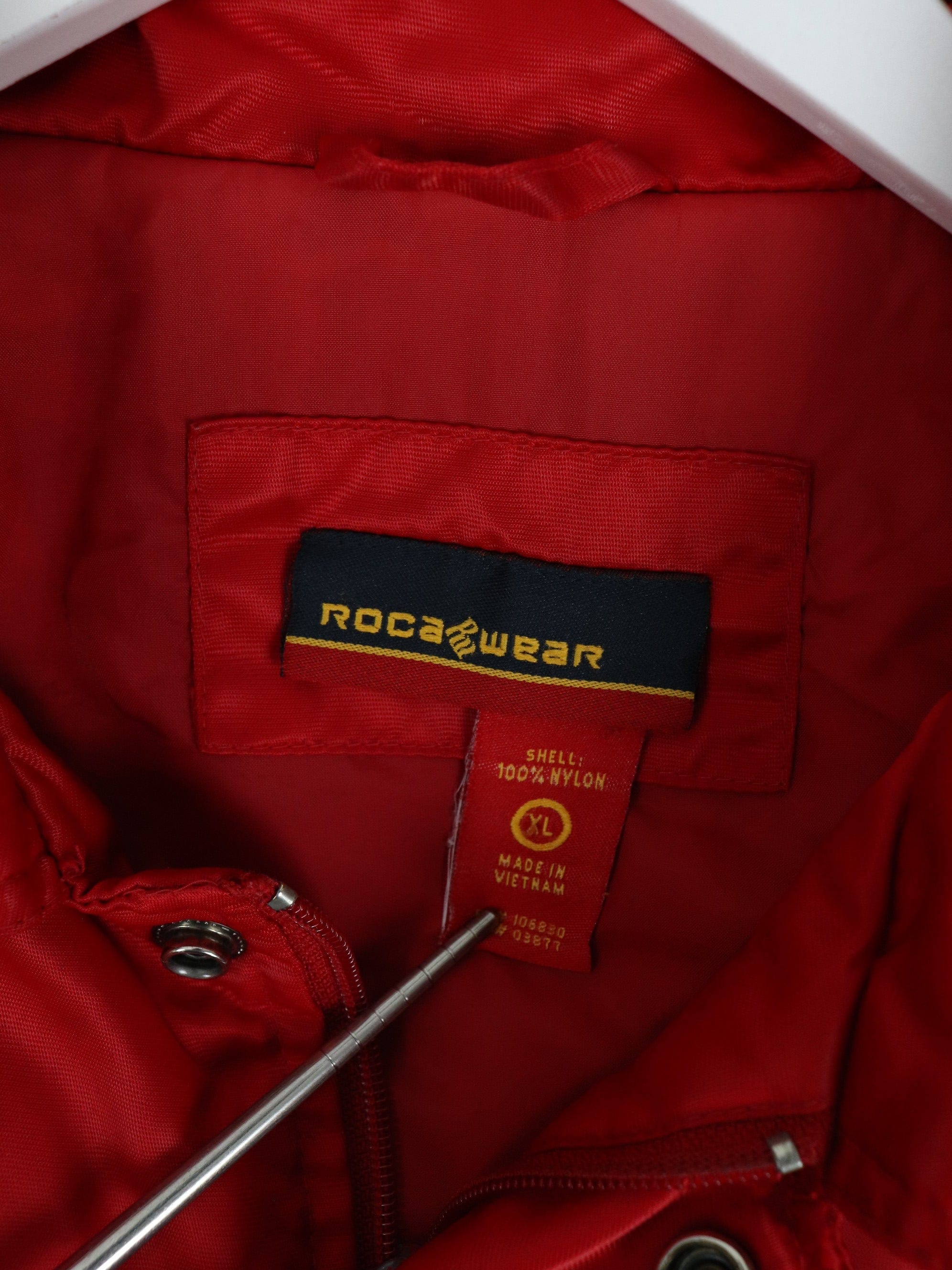 Vintage Roca Wear Jacket Mens XL Red Y2K Coat Bomber