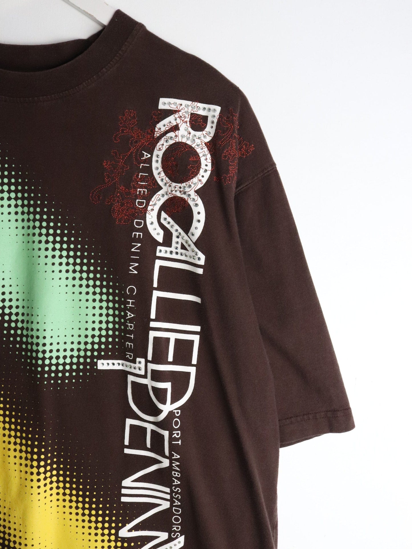 Rocawear T Shirt Mens XL Brown Y2K