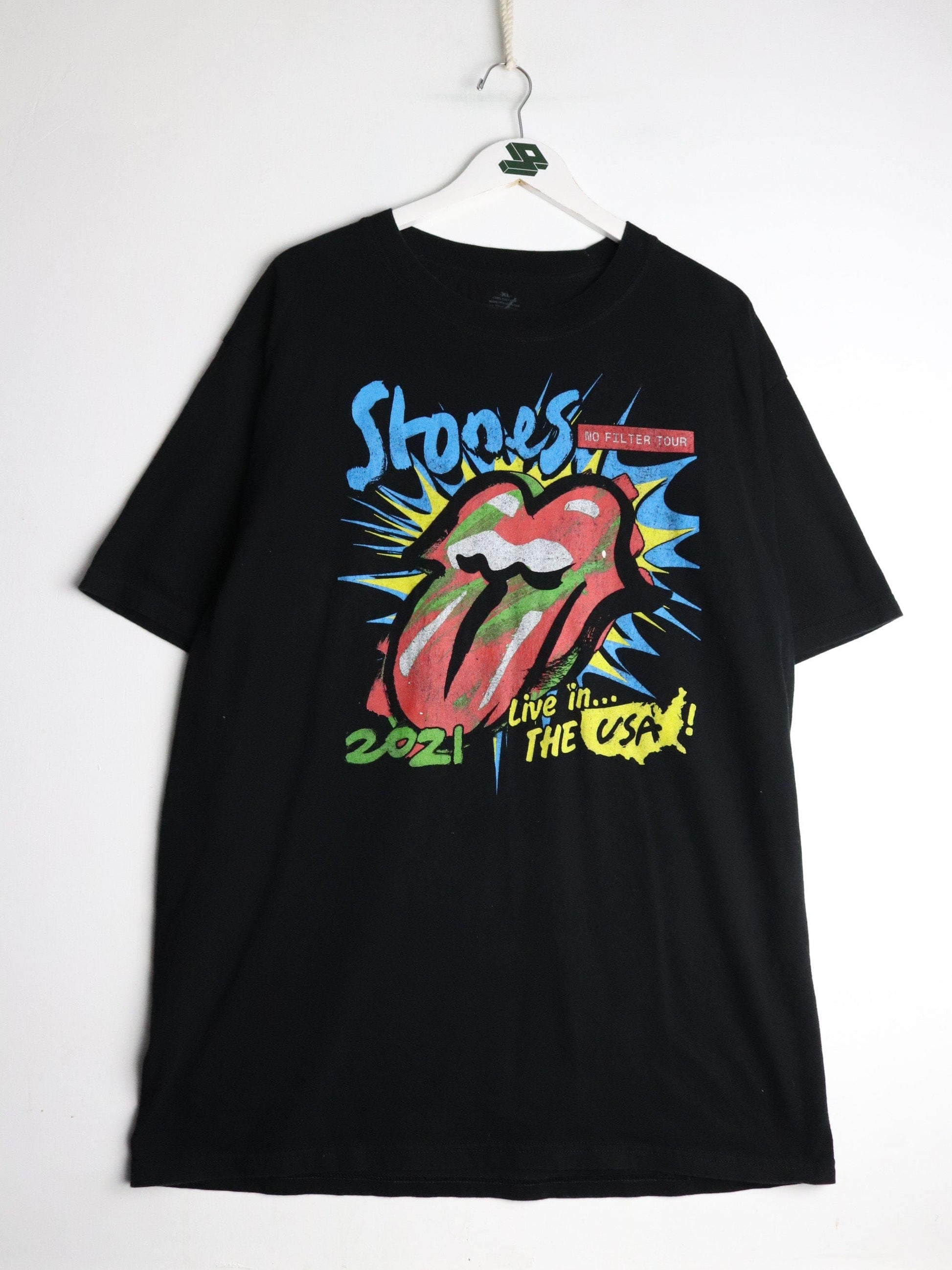 Rolling Stones T Shirt Mens XL Black Tour 2021 from propervintagecanada