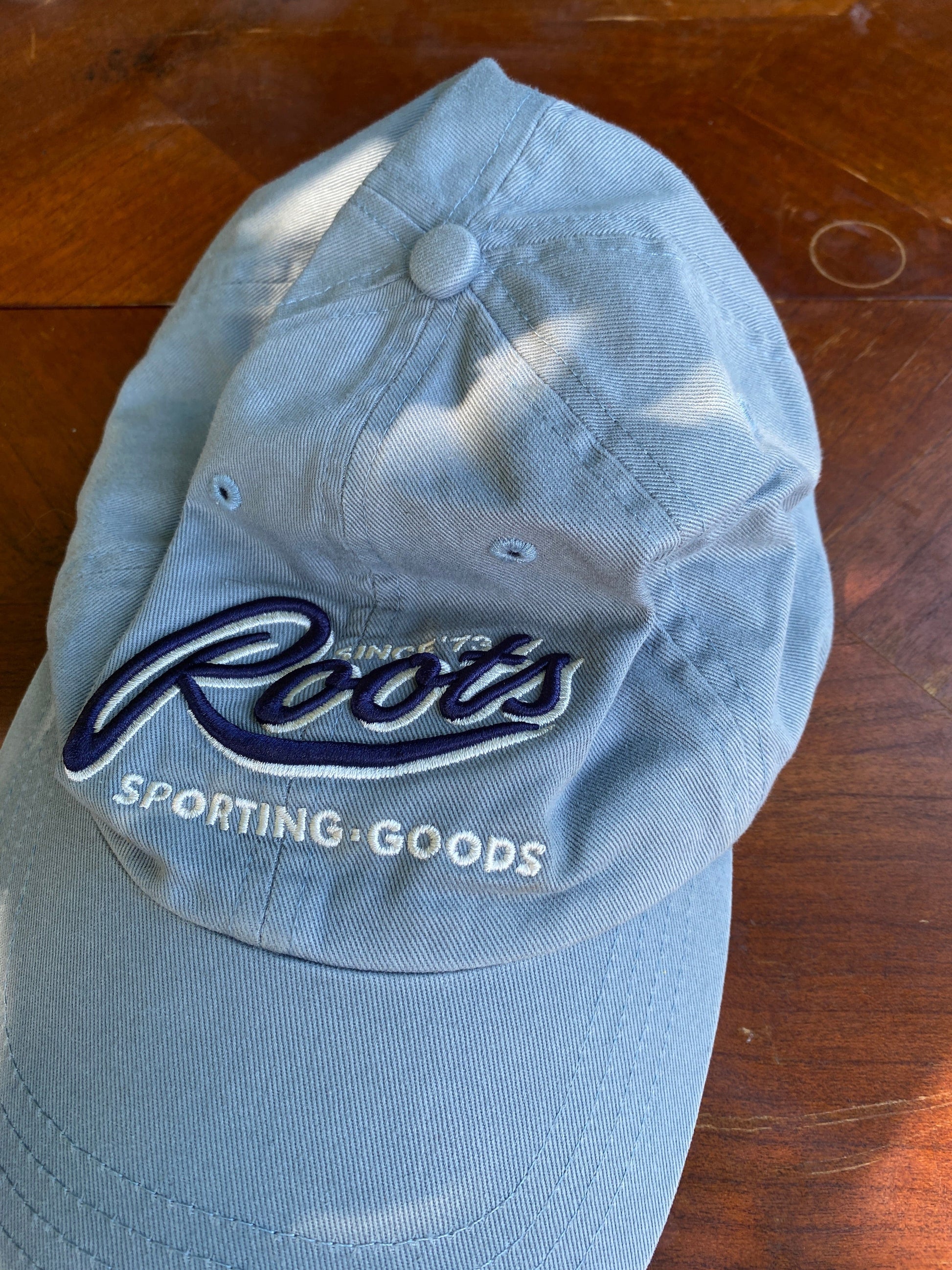Roots Hat Adult Blue Strap Back from propervintagecanada