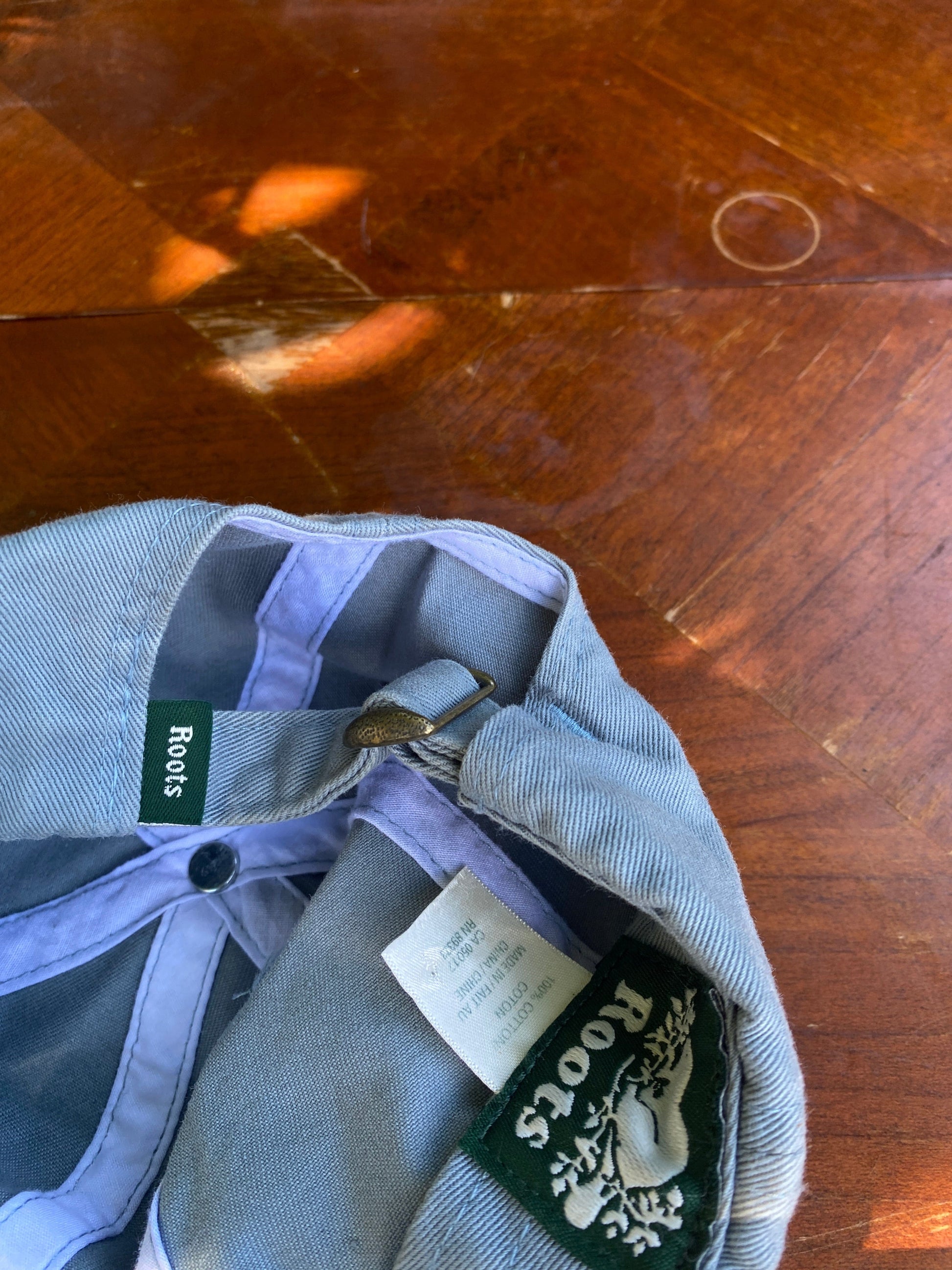 Roots Hat Adult Blue Strap Back from propervintagecanada