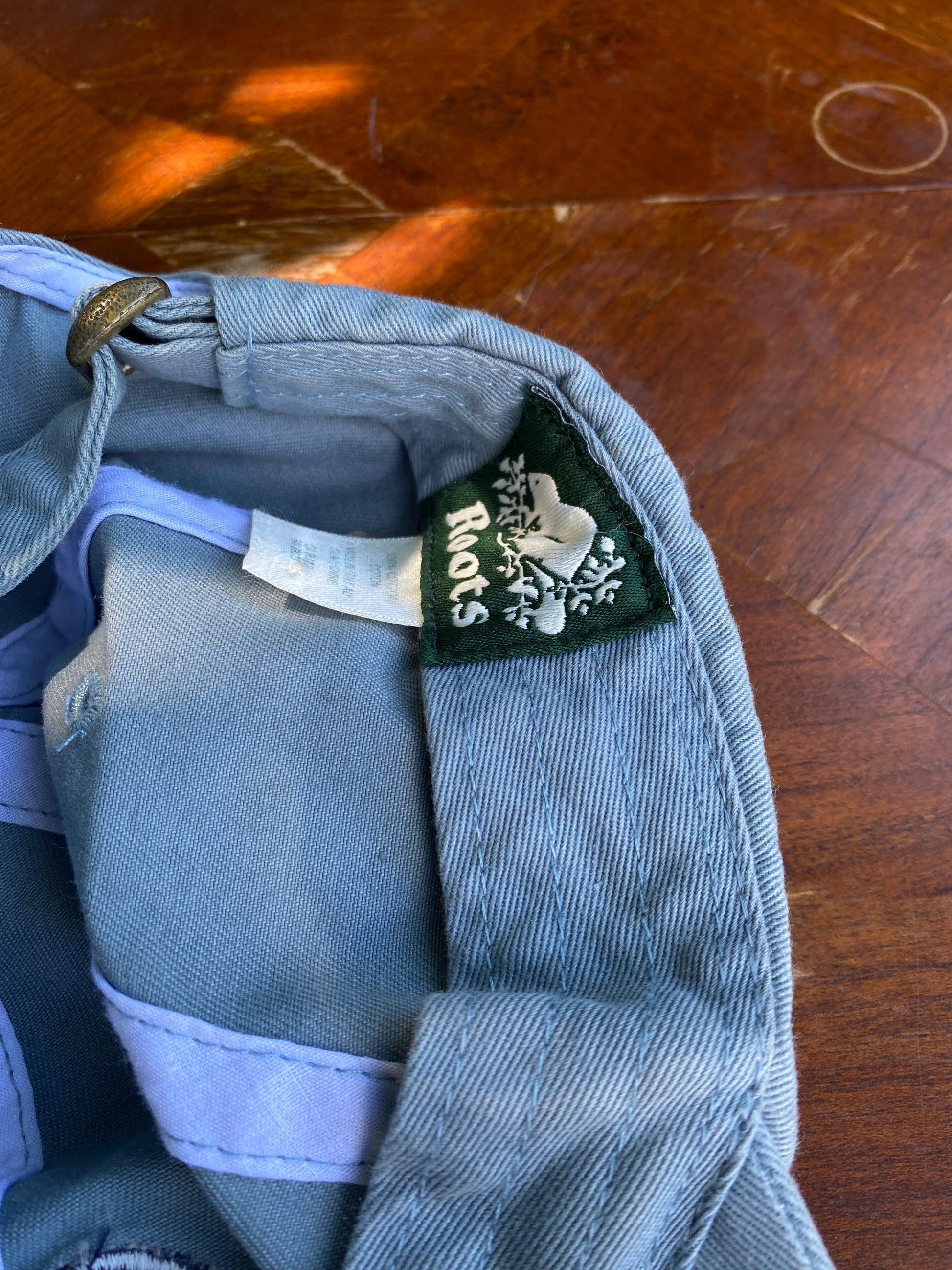 Roots Hat Adult Blue Strap Back from propervintagecanada