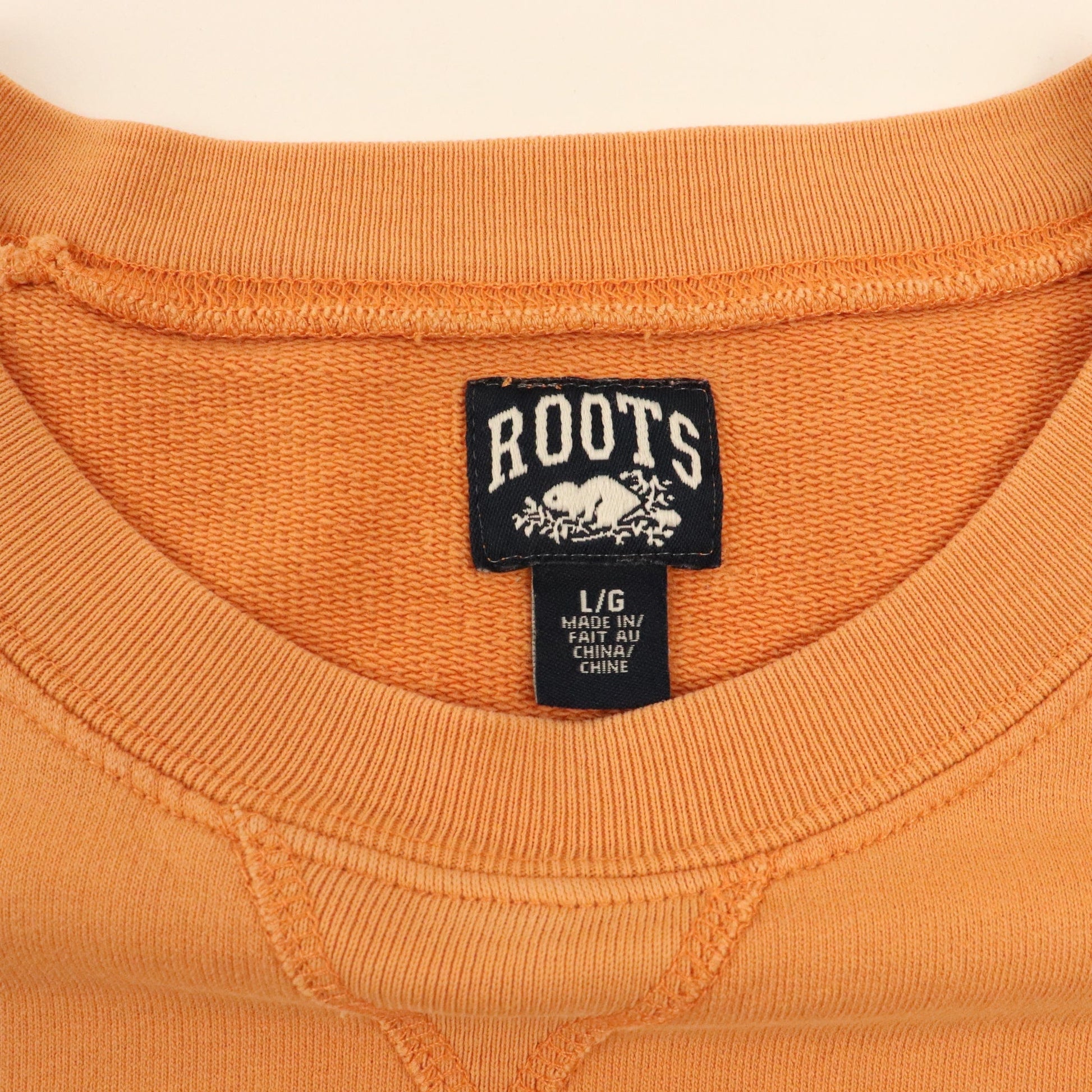 Roots Sweatshirt Fits Womens Medium Orange Athletic Sweater from propervintagecanada