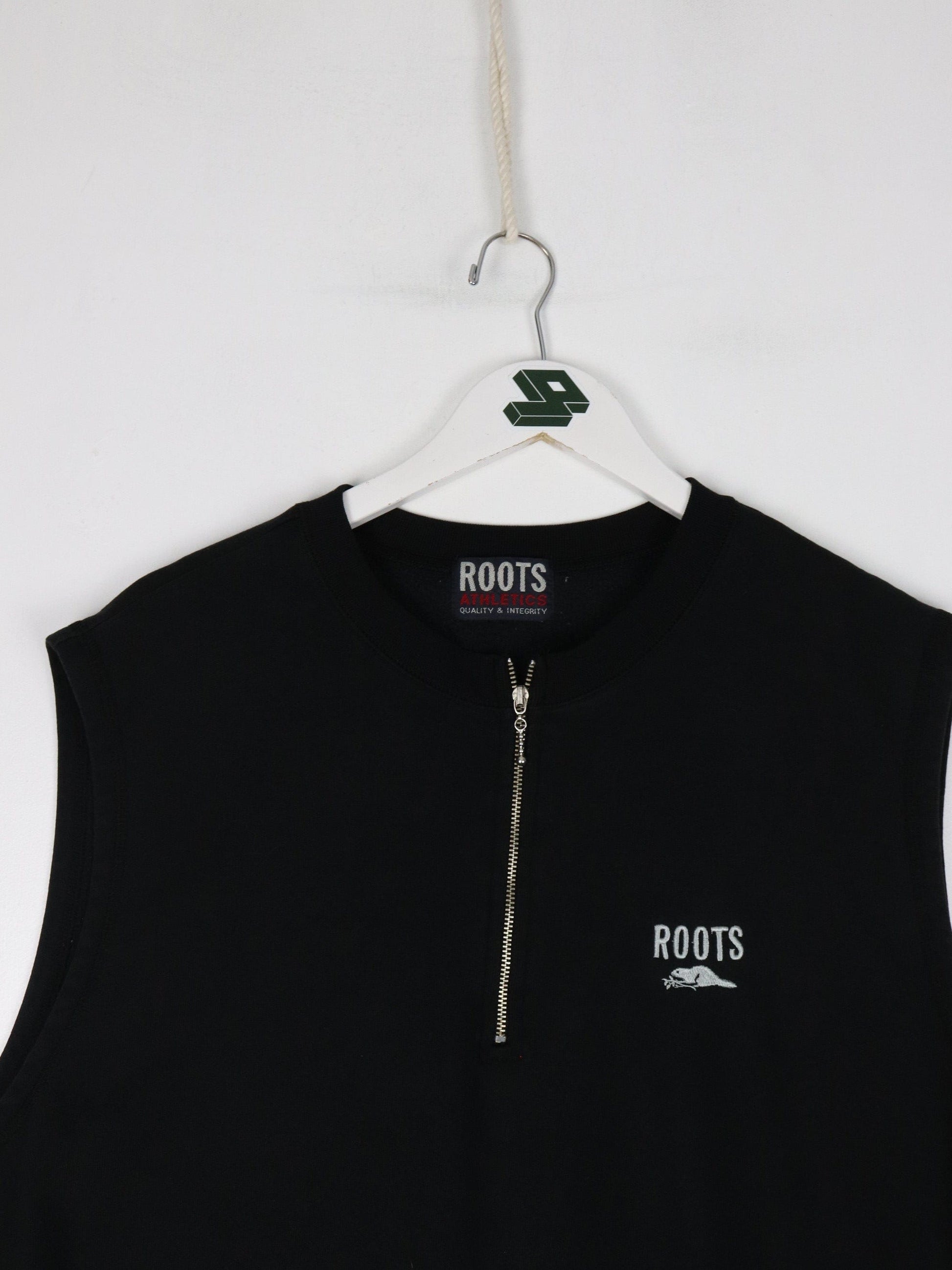 Roots Sweatshirts & Hoodies Vintage Roots Sweatshirt Mens XL Black Vest