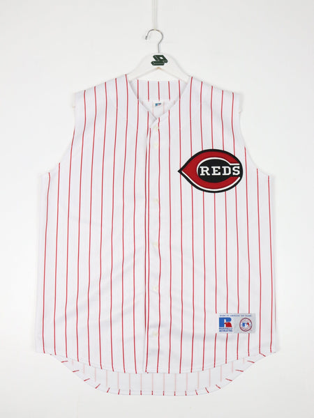 Vintage 90s Russell Athletic MLB Cincinnati Reds Black Baseball Jersey Size  L