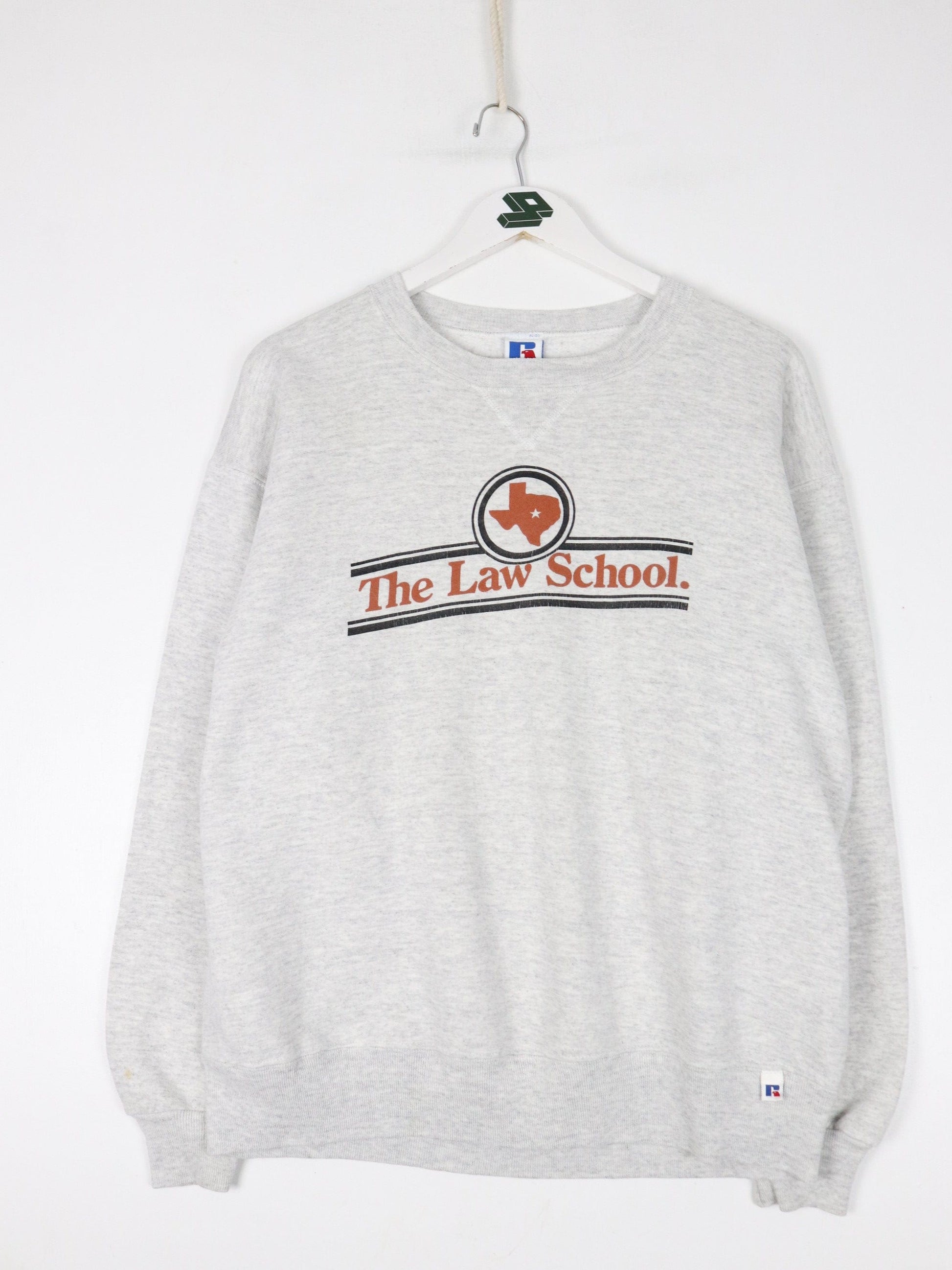 Russell Athletic Sweatshirts & Hoodies Vintage University of Texas Law School Sweatshirt Fits Mens Large Grey College