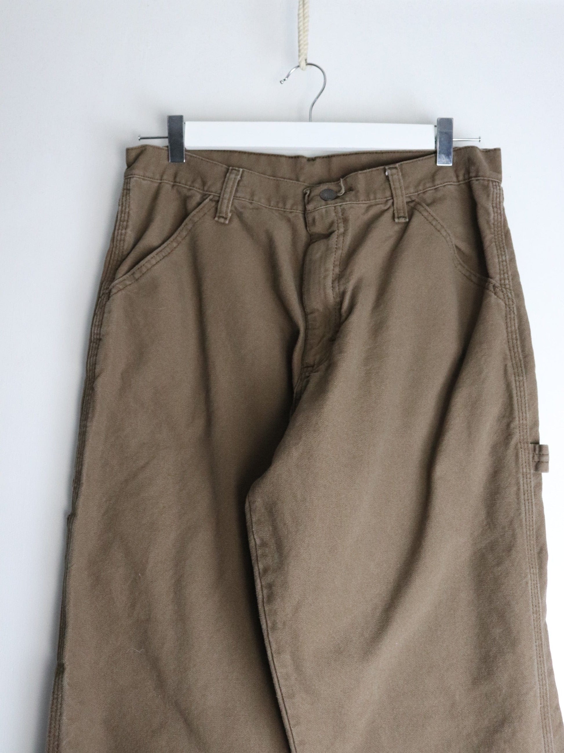 Rustler Pants Mens 32 x 34 Brown Work Wear from propervintagecanada