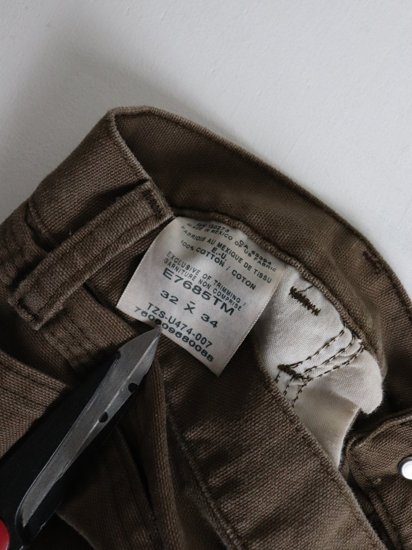 Rustler Pants Mens 32 x 34 Brown Work Wear from propervintagecanada