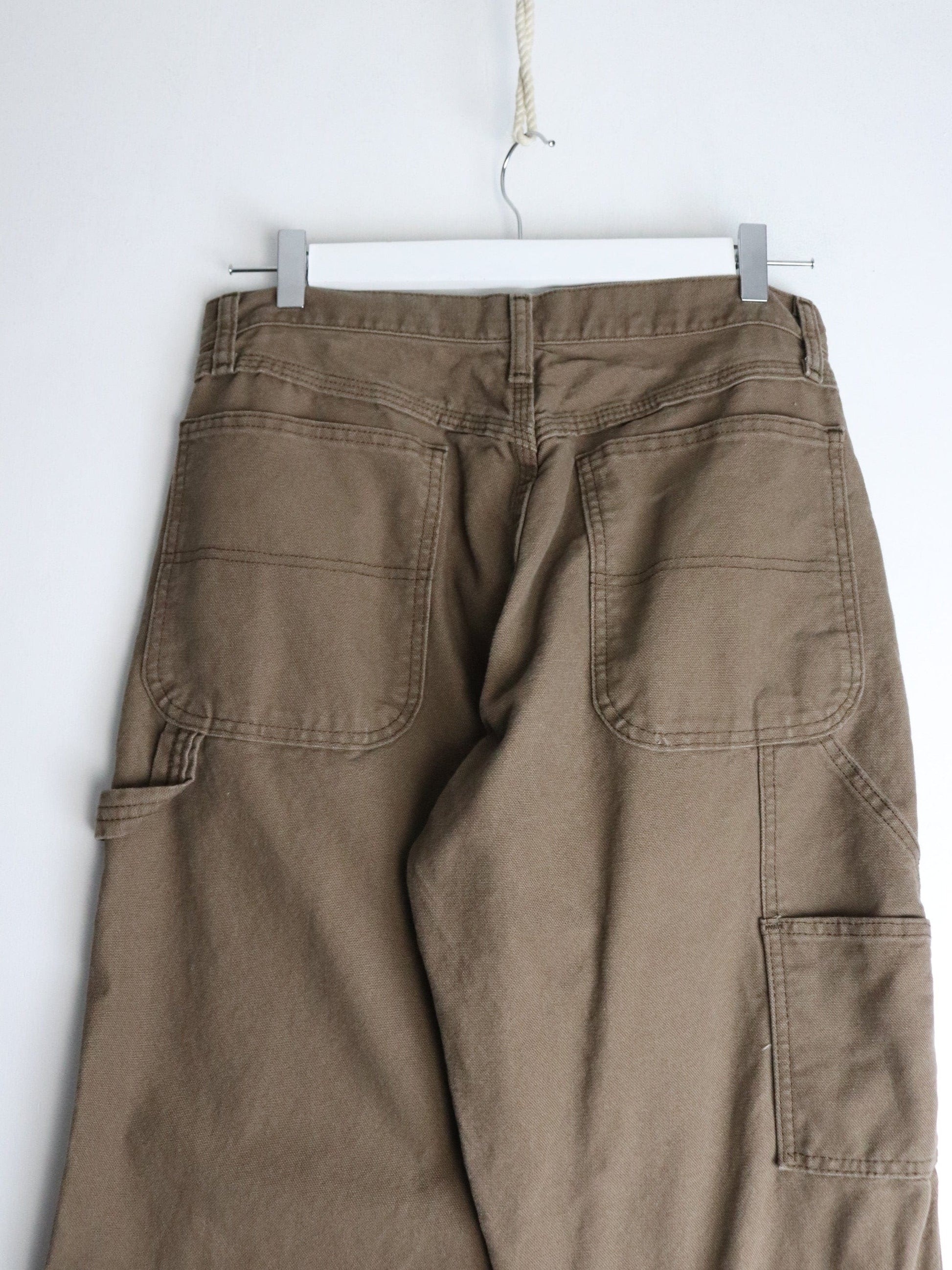Rustler Pants Mens 32 x 34 Brown Work Wear from propervintagecanada