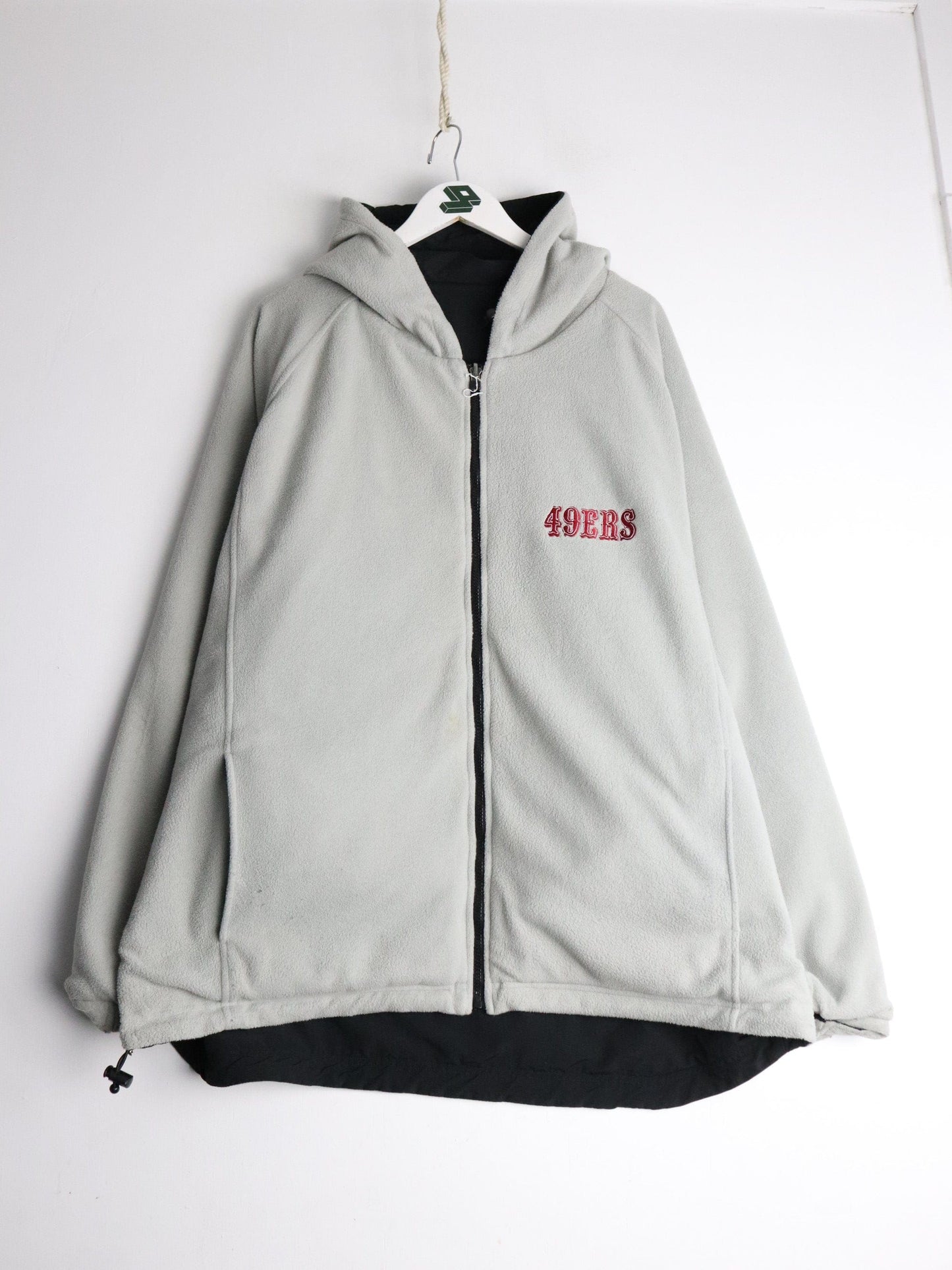 San Francisco 49ers Jacket Mens 2XL Black Fleece Reversible