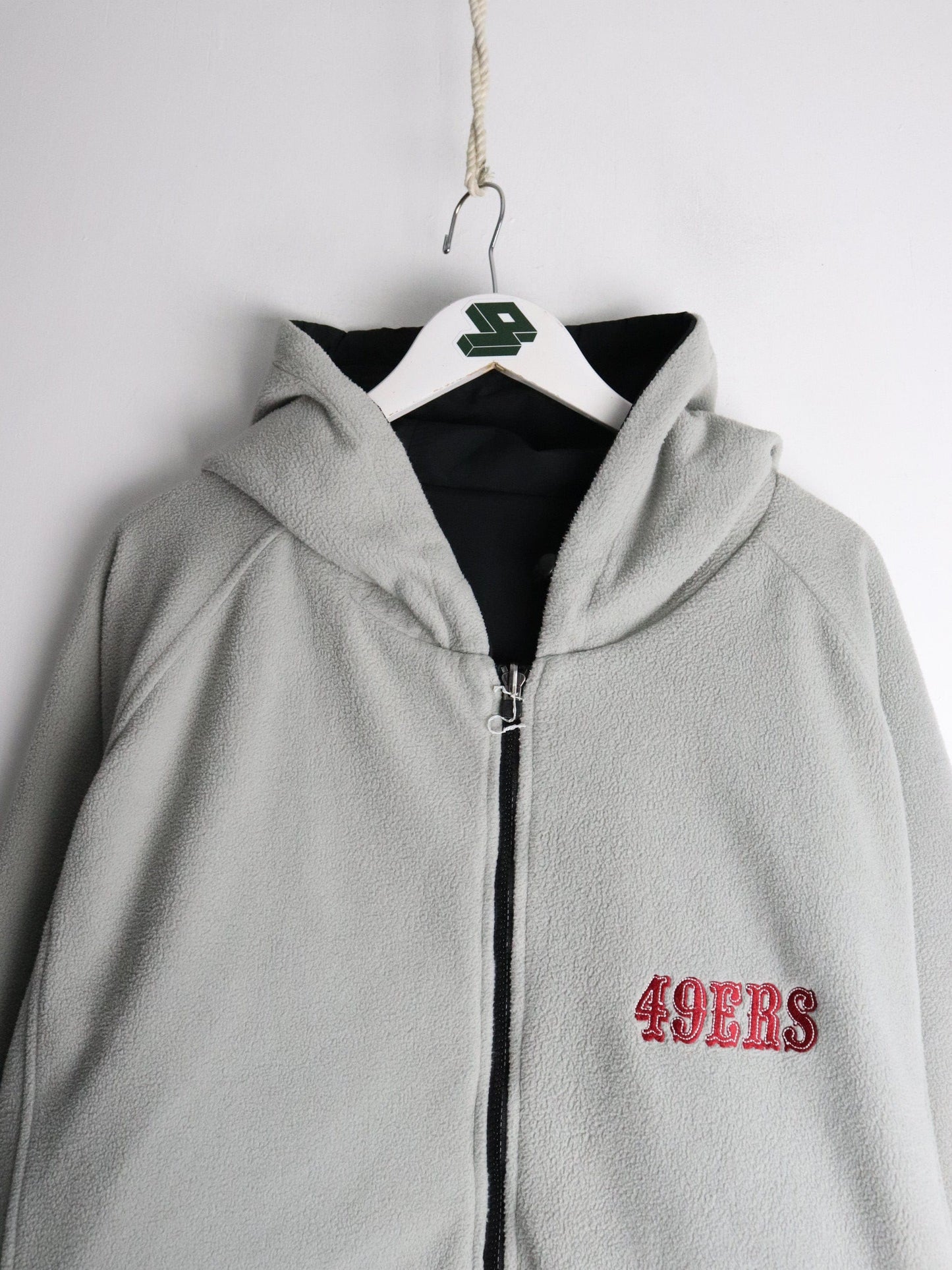 San Francisco 49ers Jacket Mens 2XL Black Fleece Reversible