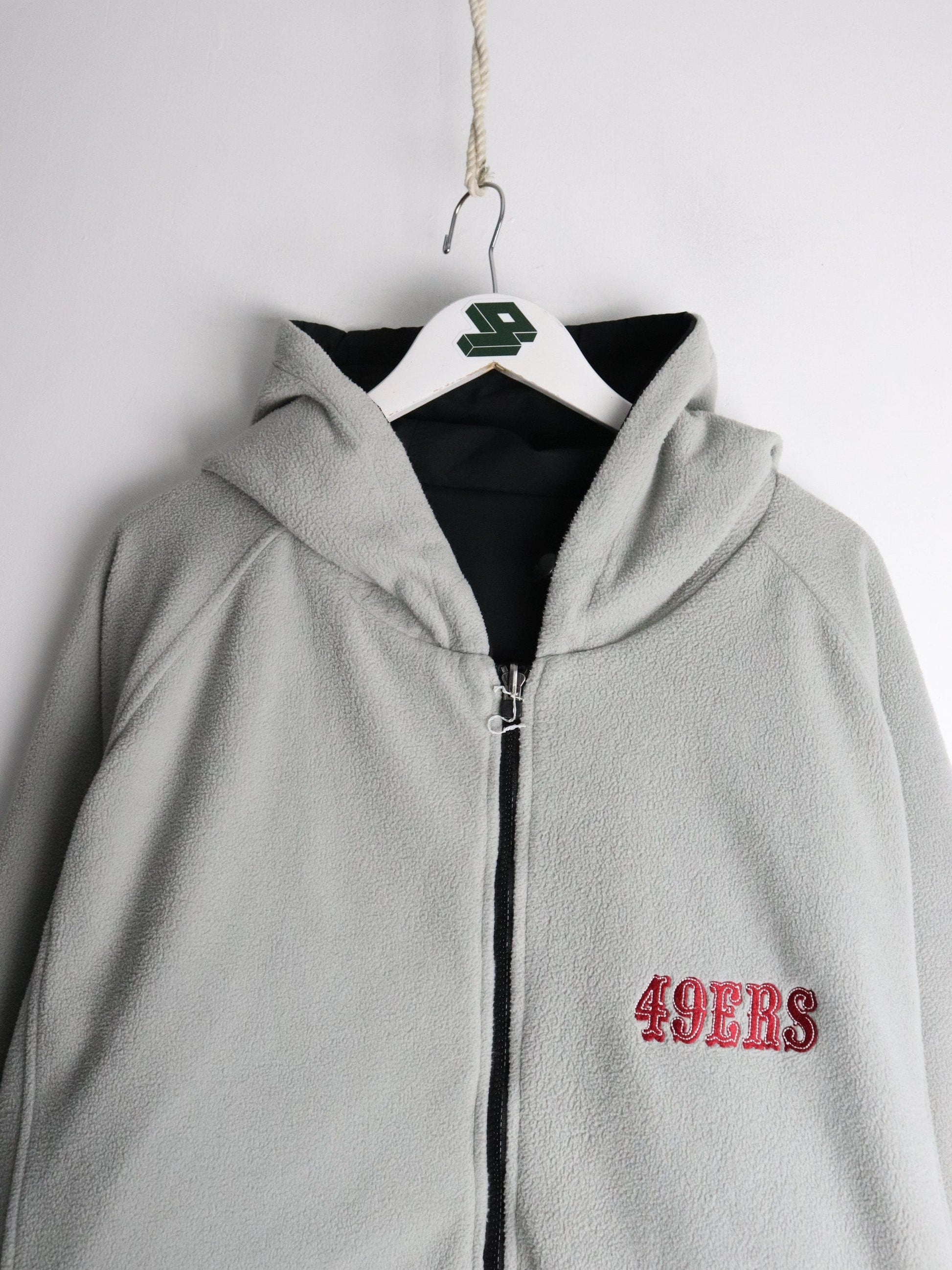 San Francisco 49ers Jacket Mens 2XL Black Fleece Reversible