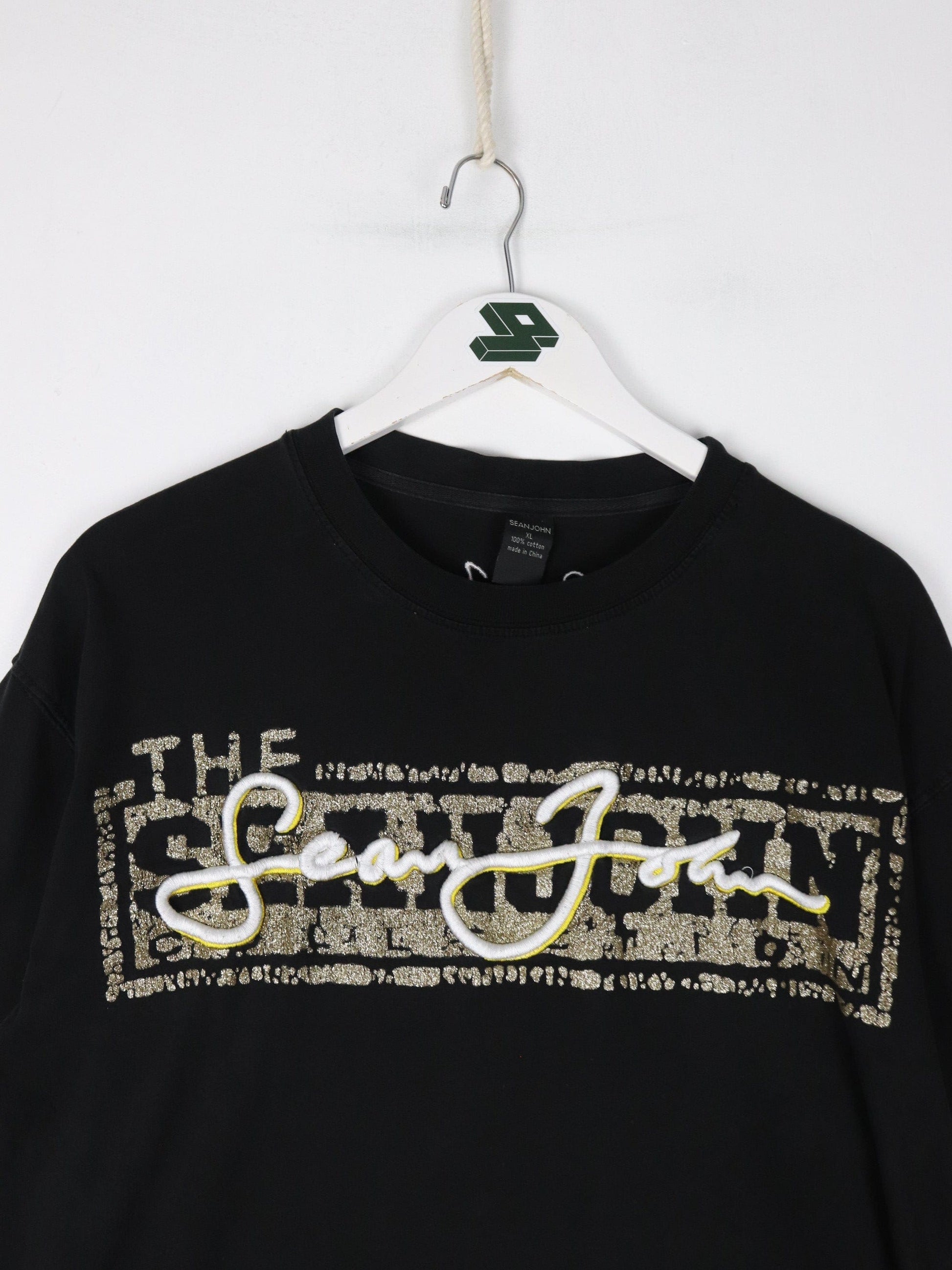 Sean John T Shirt Mens XL Black Y2K