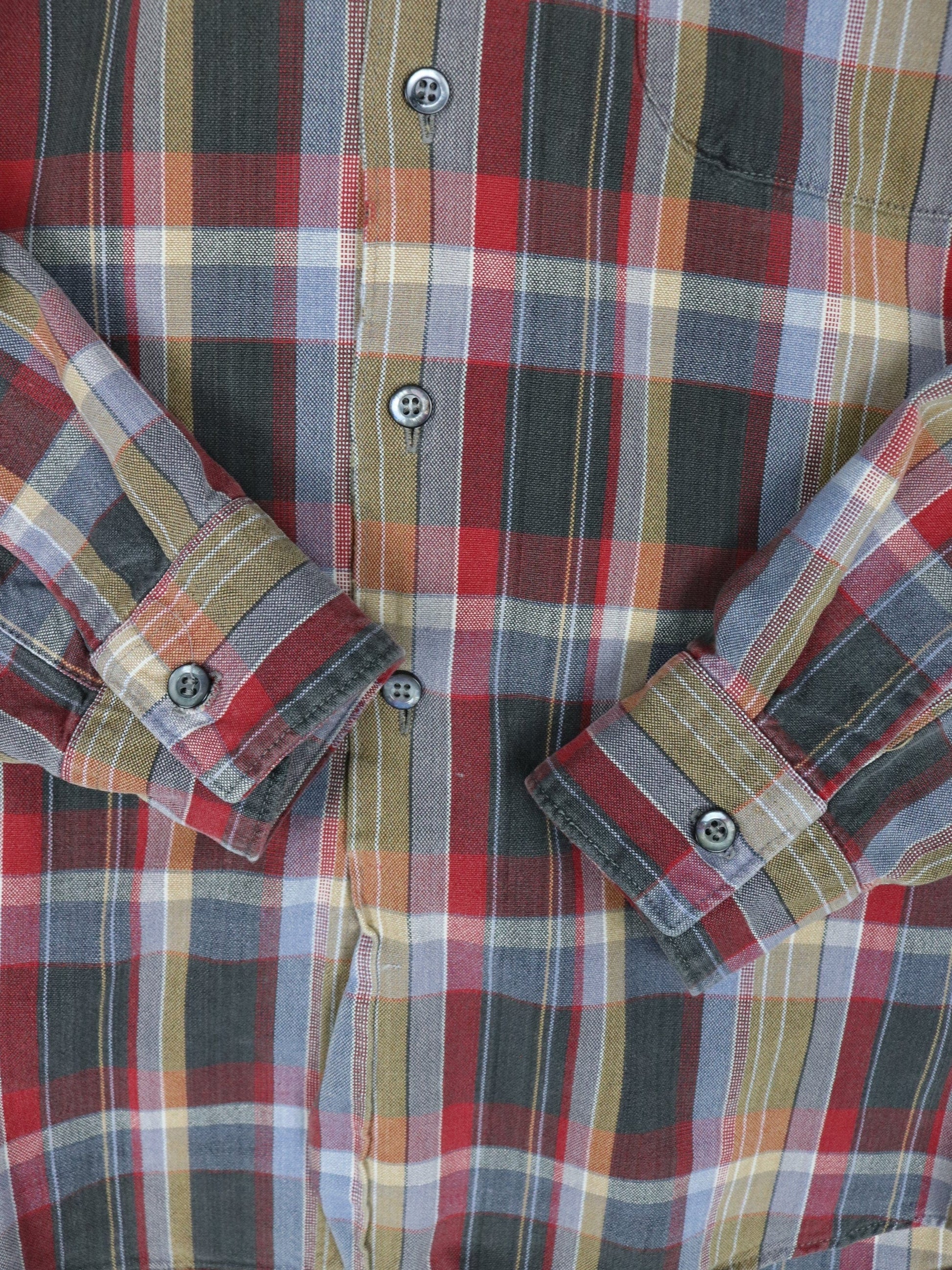 Sears Button Up Shirts Vintage Sears Shirt Mens Small Red Plaid Button Up