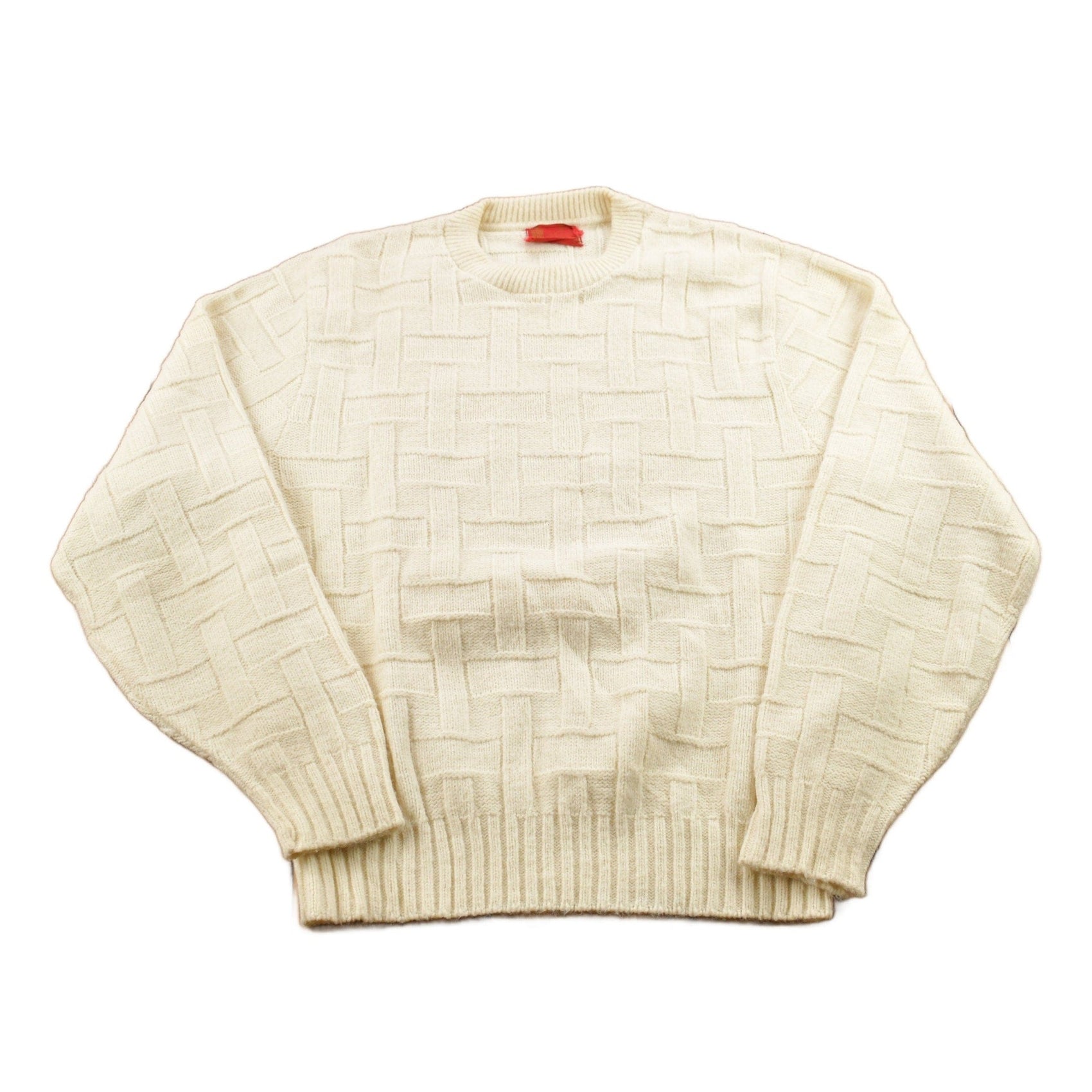 Sears Clothing > Gender Neutral Adult Clothing > Hoodies & Sweatshirts > Sweatshirts Vintage 1990s Sears Kings Road Knitted Crewneck Sweater Men's S