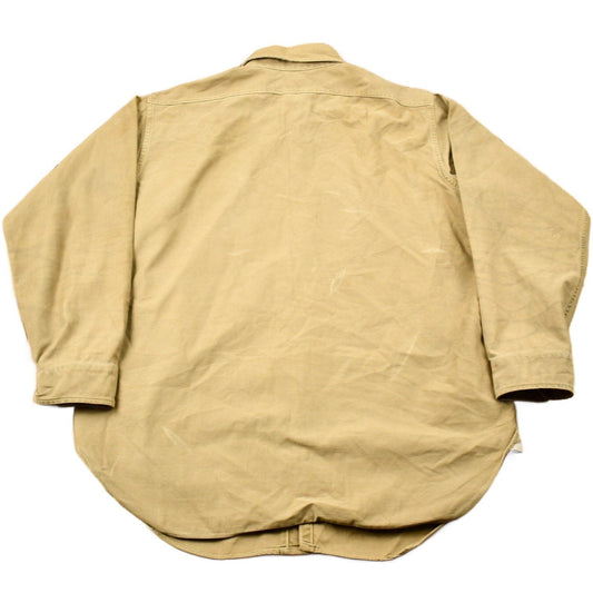 Sears Clothing > Gender Neutral Adult Clothing > Jackets & Coats Vintage 1940s Reeves Hercules Mountain Cloth Work Shirt Jacket Men's Large