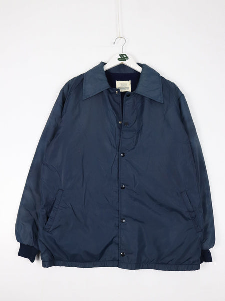 Vintage Sears Jacket Mens XL Blue Lined Coaches Coat Outdoors