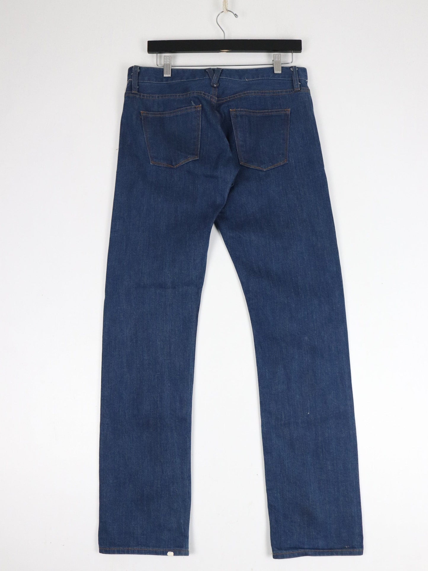 Selvedge Denim Jeans 33 x 32 Blue Skinny Fit