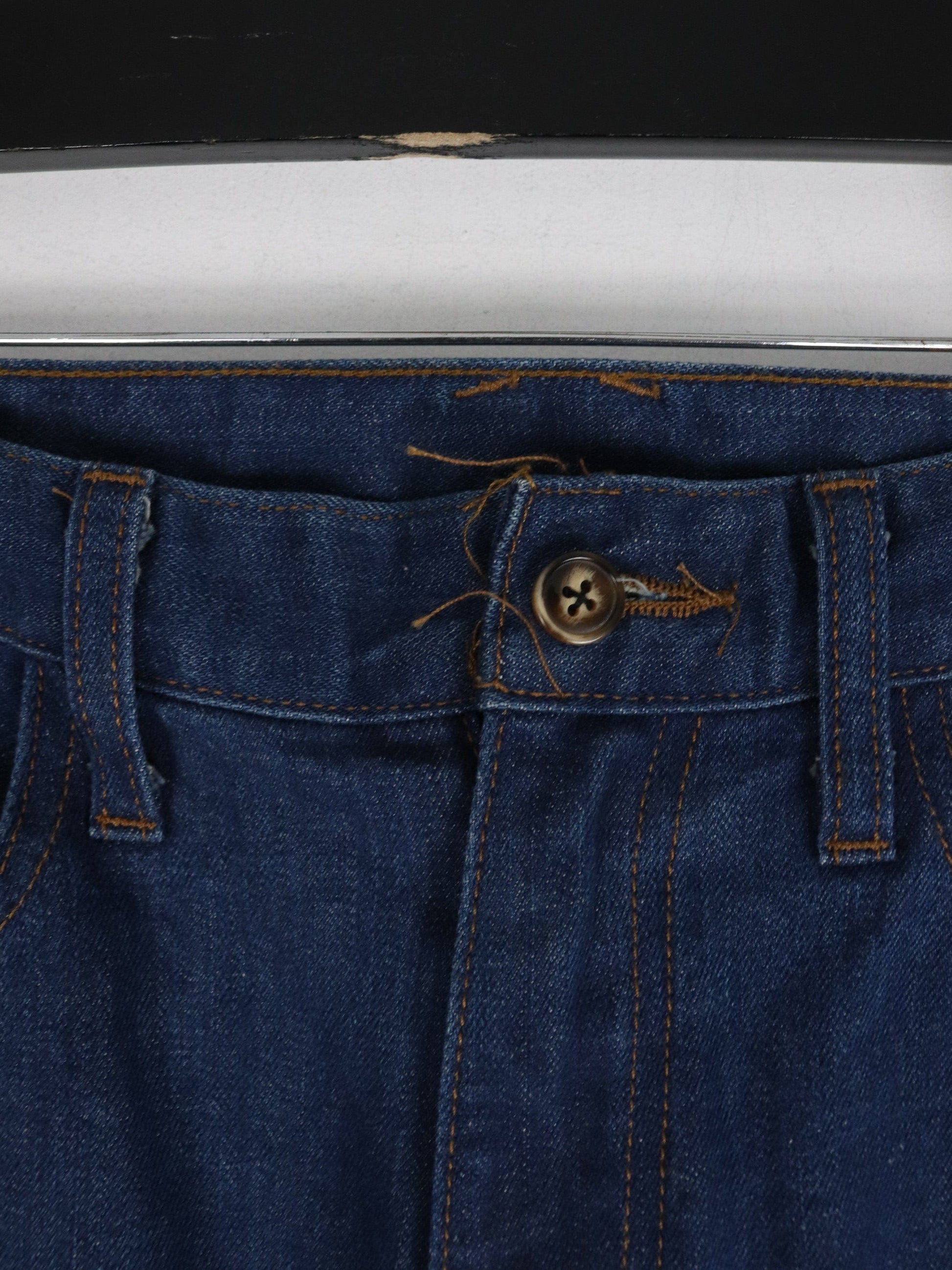 Selvedge Denim Jeans 33 x 32 Blue Skinny Fit