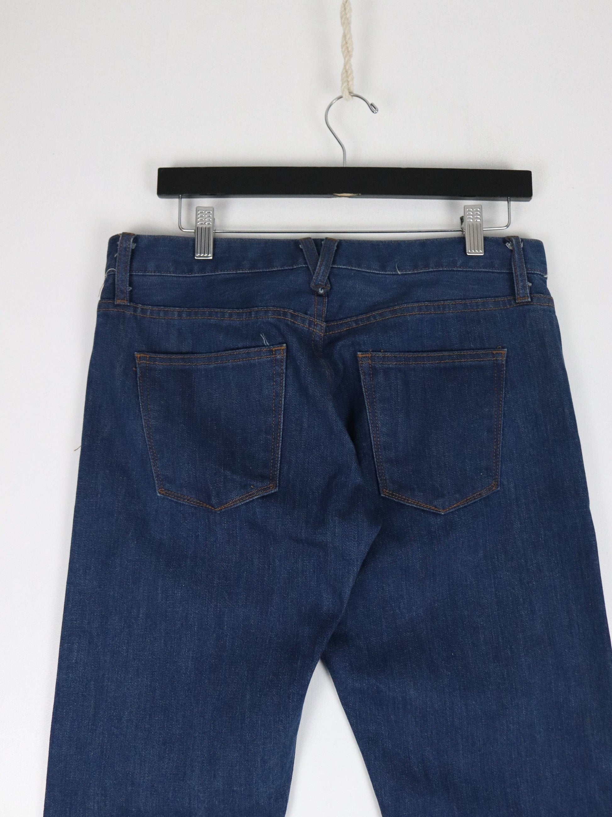 Selvedge Denim Jeans 33 x 32 Blue Skinny Fit