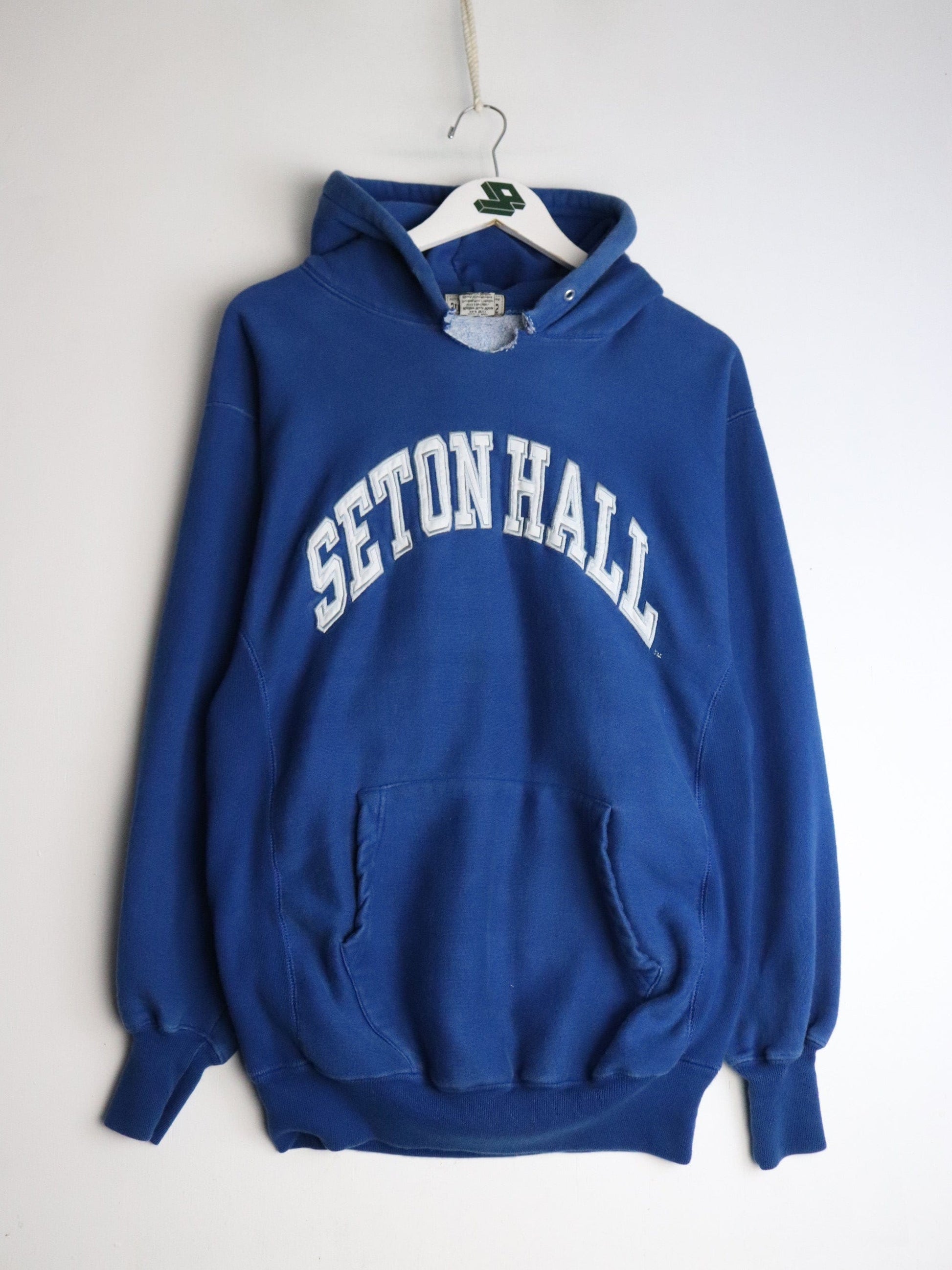 Seton Hall University Sweatshirt Mens Medium Blue Hoodie from propervintagecanada