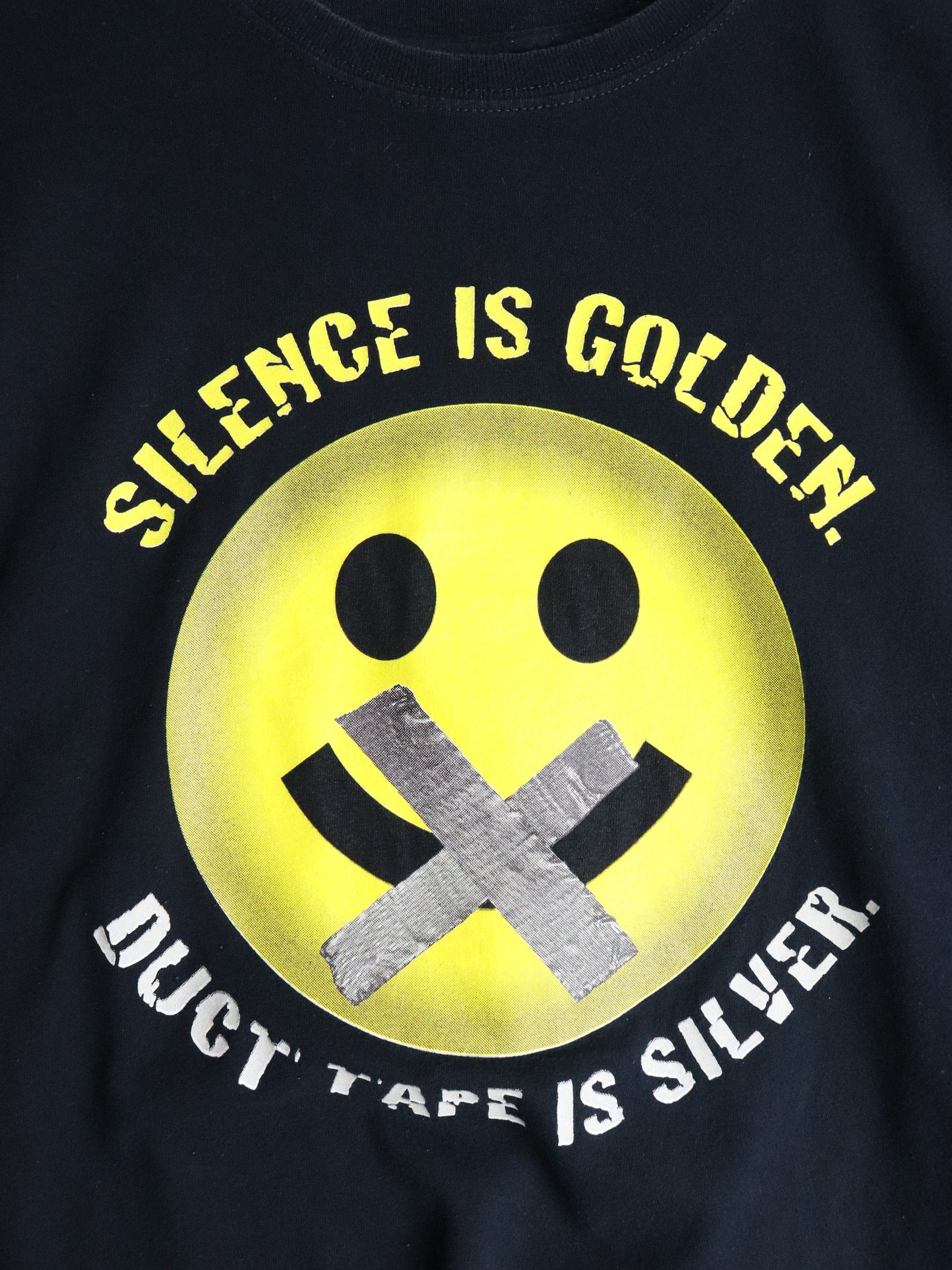Silence Is Golden T Shirt Mens 2XL Black from propervintagecanada