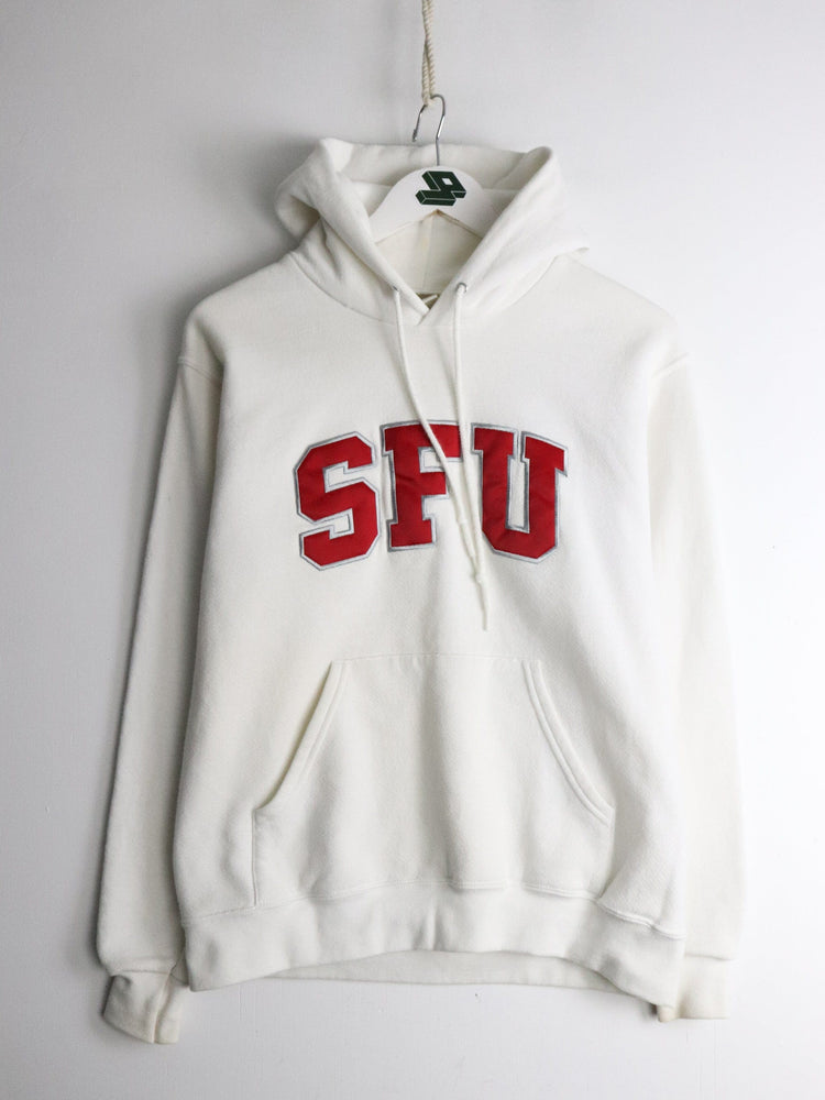 Simon Fraser University Sweatshirt Mens Small White Hoodie from propervintagecanada
