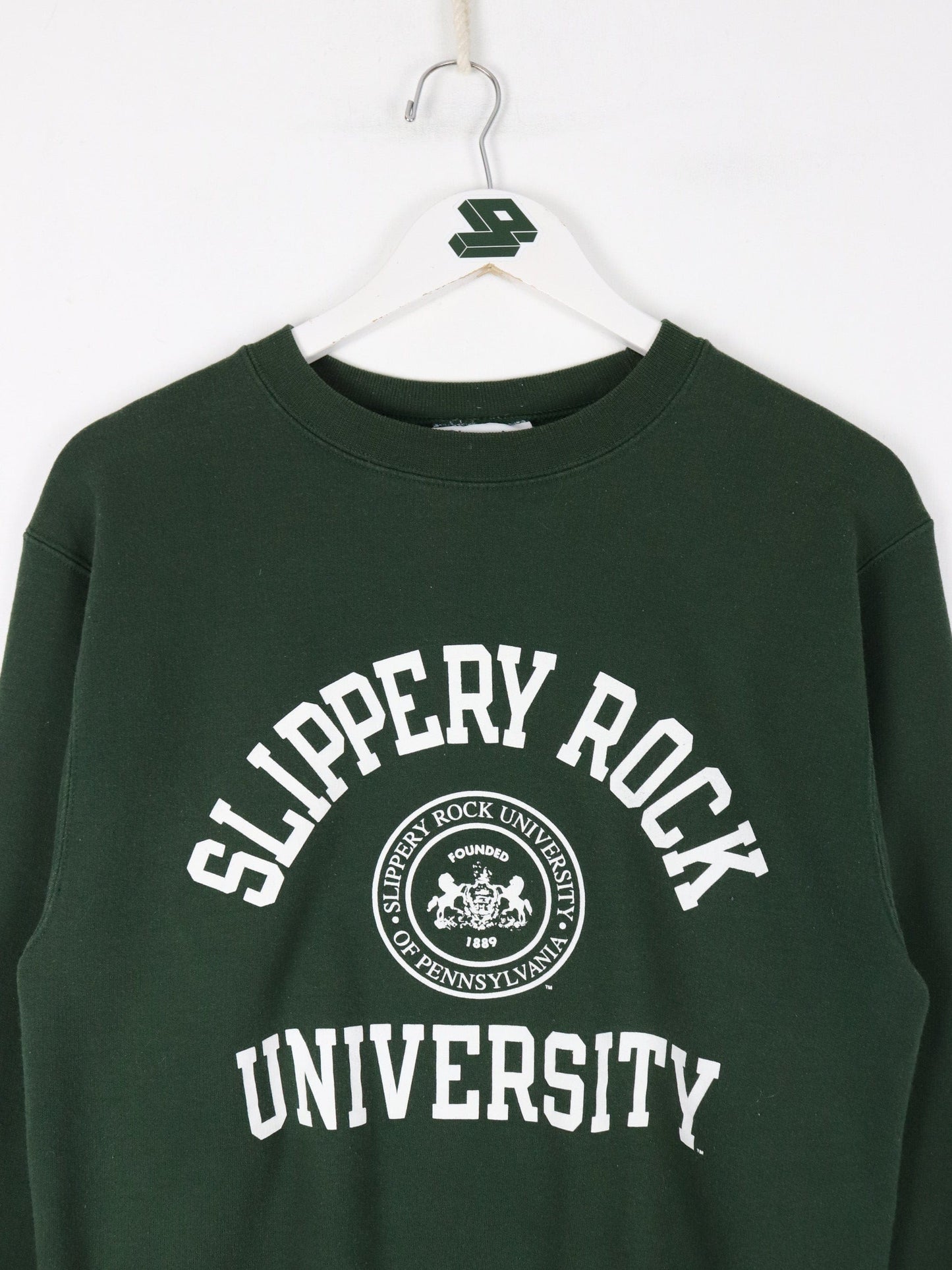 Slippery Rock University Sweatshirt Mens Small Green Champion College from propervintagecanada