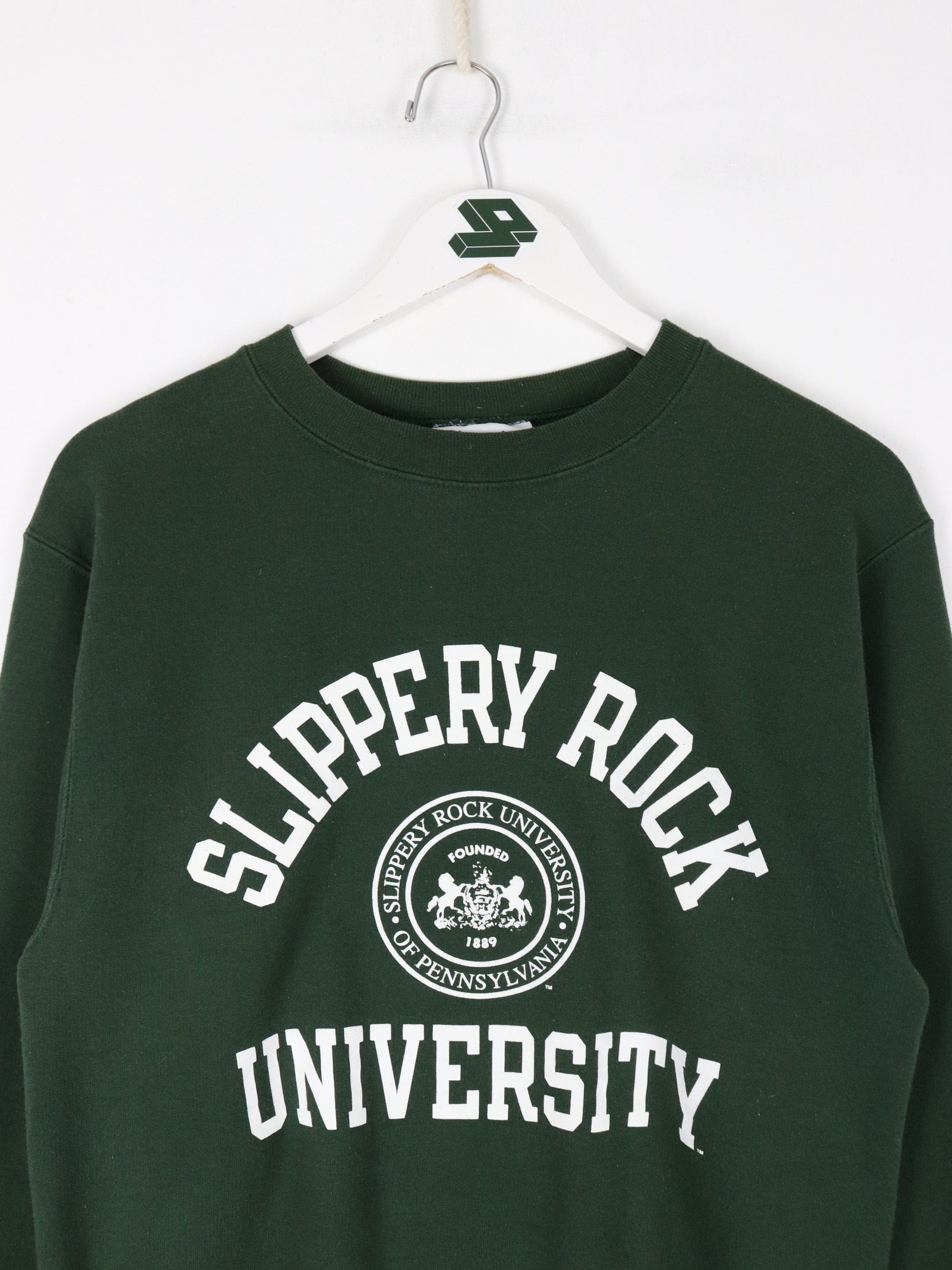 Slippery Rock University Sweatshirt Mens Small Green Champion College from propervintagecanada