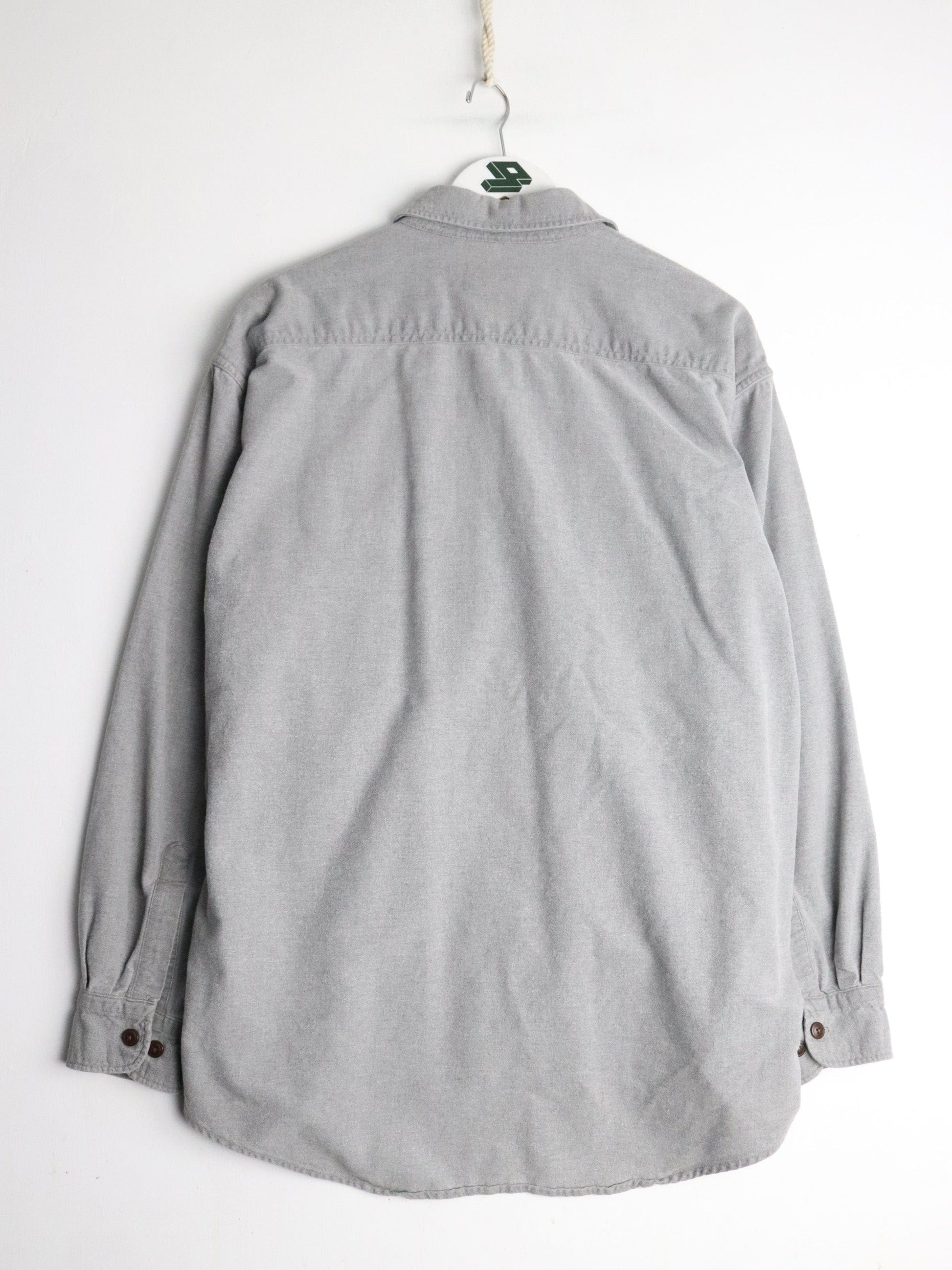 St. John's Bay Shirt Mens Tall Large Grey Button Up from propervintagecanada