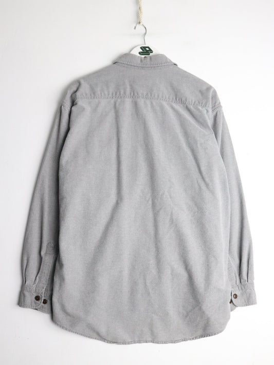 St. John's Bay Shirt Mens Tall Large Grey Button Up