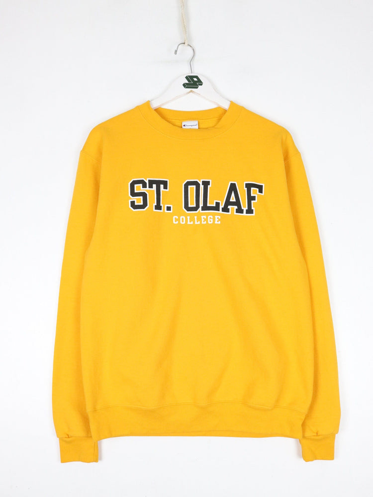 St. Olaf Sweatshirt Mens Medium Yellow College Champion from propervintagecanada