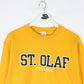 St. Olaf Sweatshirt Mens Medium Yellow College Champion from propervintagecanada