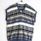 Star Light Knit Vest Mens Large Blue Coogi Style from propervintagecanada
