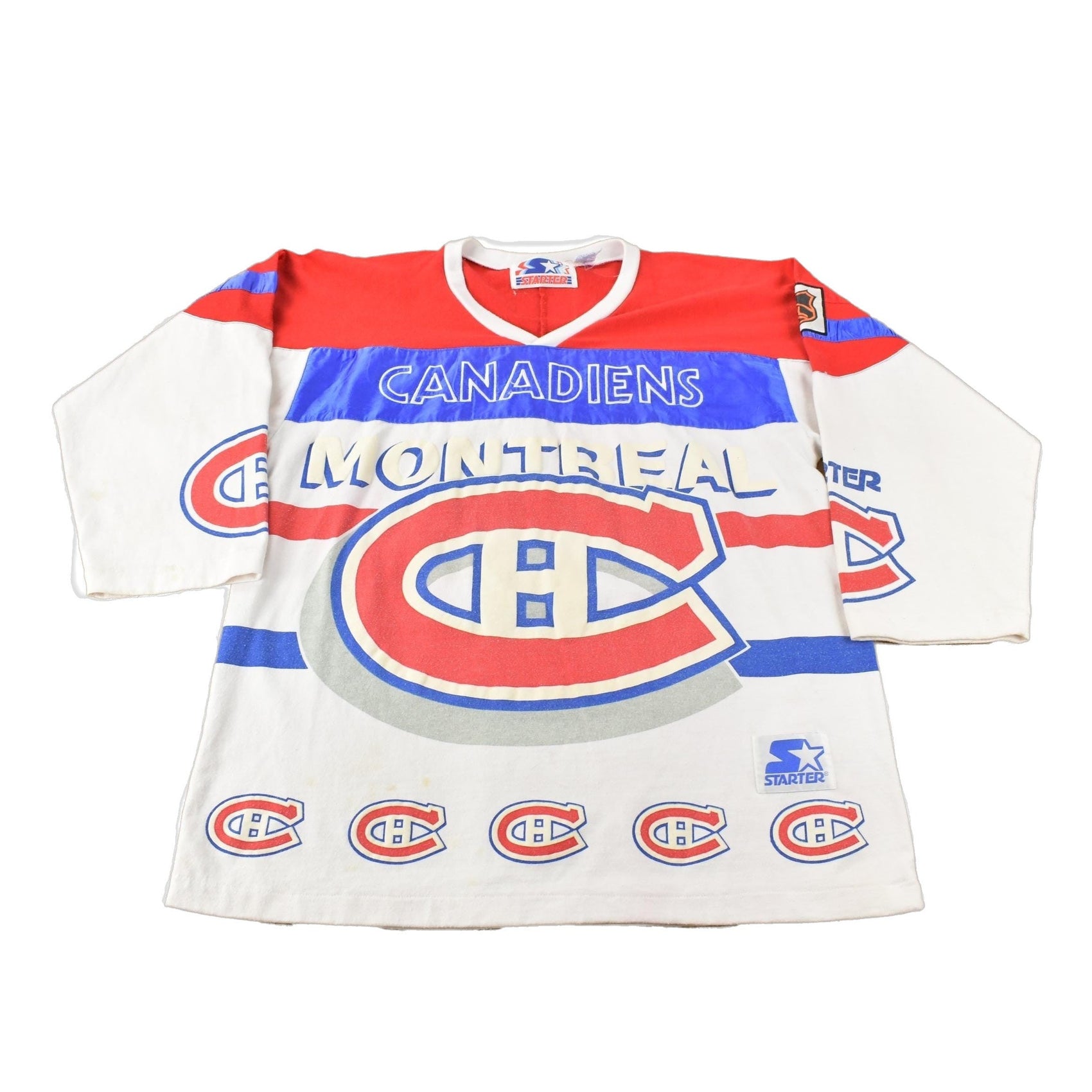 Starter Clothing > Gender Neutral Adult Clothing > Hoodies & Sweatshirts > Sweatshirts Vintage 1980s Montreal Canadiens NHL Starter Sweatshirt Men's Medium