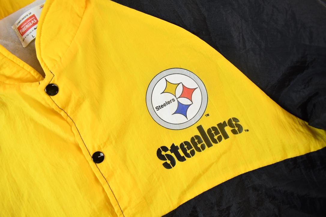 Starter Clothing > Gender Neutral Adult Clothing > Jackets & Coats Vintage 1980s Pittsburgh Steelers NFL Starter Windbreaker Jacket Men's Medium