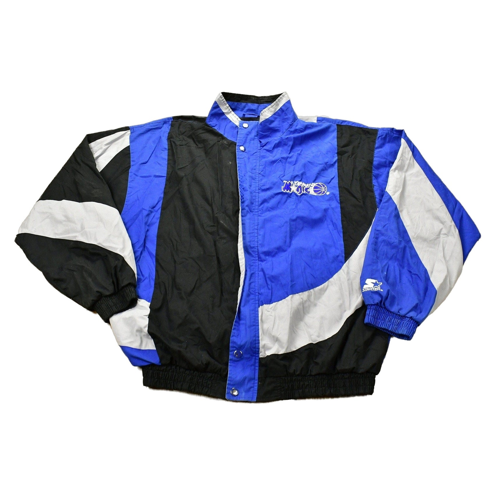 Starter Clothing > Gender Neutral Adult Clothing > Jackets & Coats Vintage 1990s Orlando Magic NBA Color Block Starter Windbreaker Jacket Men's XL/ Embroidered / Light Jacket / Streetwear / Vintage Starter / NBA