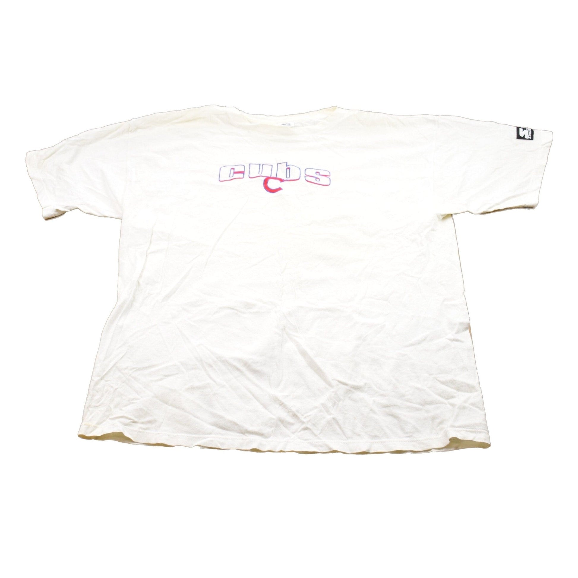 Starter Clothing > Gender Neutral Adult Clothing > Tops & Tees > T Shirts Vintage 1990s Chicago Cubs Starter MLB Graphic T-Shirt Men's XL