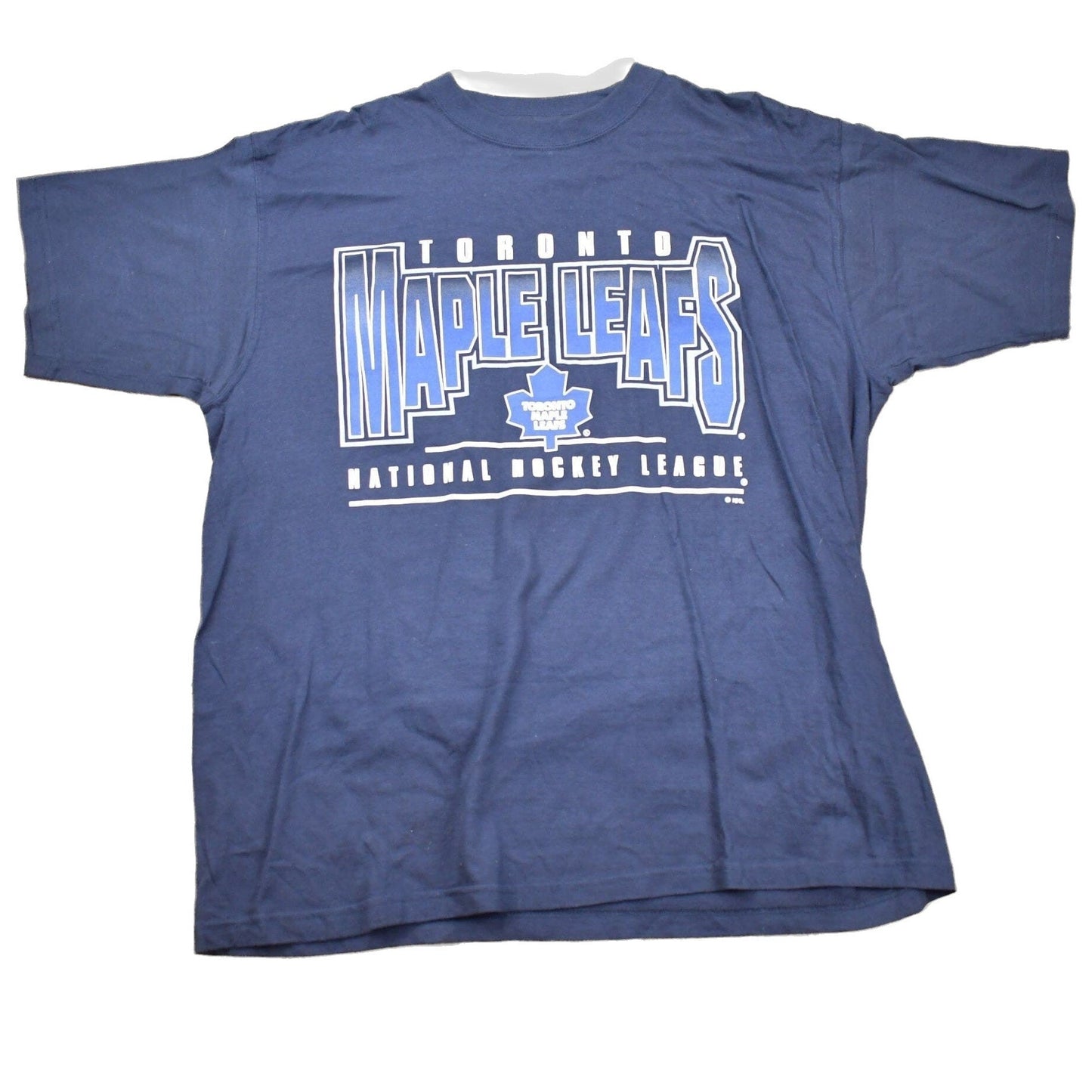 Starter Clothing > Gender Neutral Adult Clothing > Tops & Tees > T Shirts Vintage 1990s NHL Starter Toronto Maple Leafs Graphic T-Shirt Men's Large